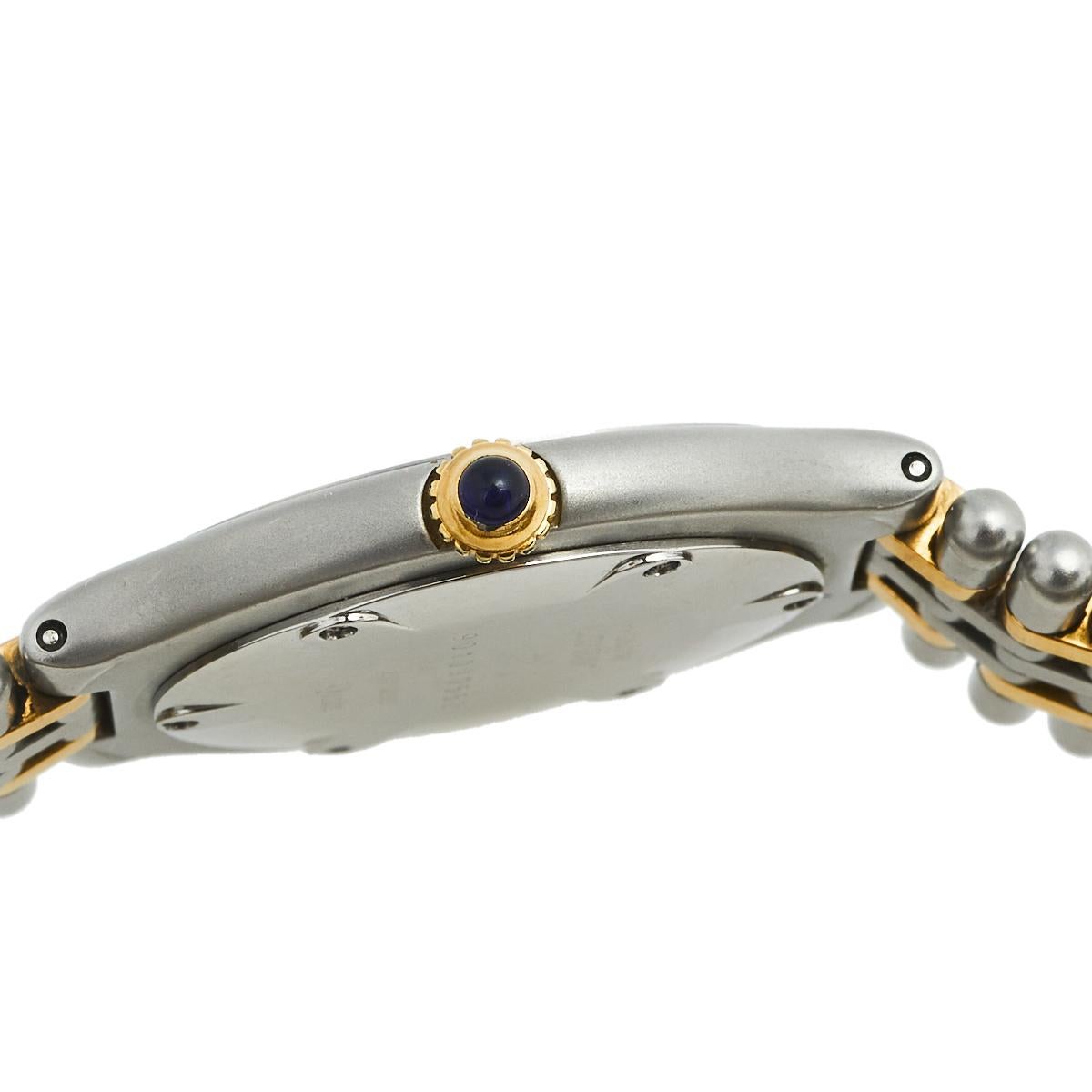 Cartier Cream Two Tone Stainless Steel Must 21 Women's Wristwatch 31 mm In Good Condition In Dubai, Al Qouz 2