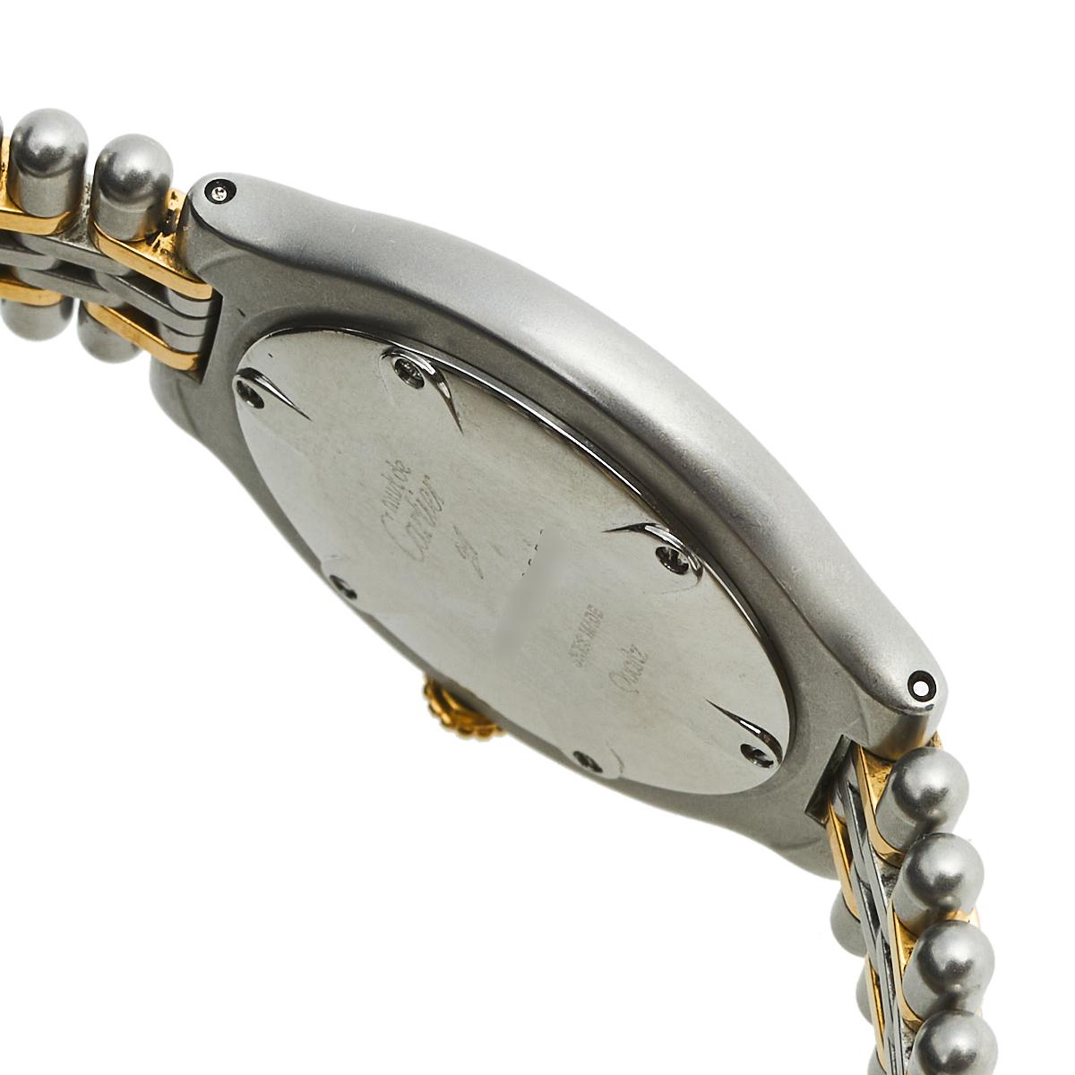 Cartier Cream Two Tone Stainless Steel Must 21 Women's Wristwatch 31 mm 1
