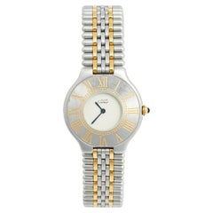 Cartier Montre-bracelet Must 21 crème bicolore en acier inoxydable pour femme 31 mm