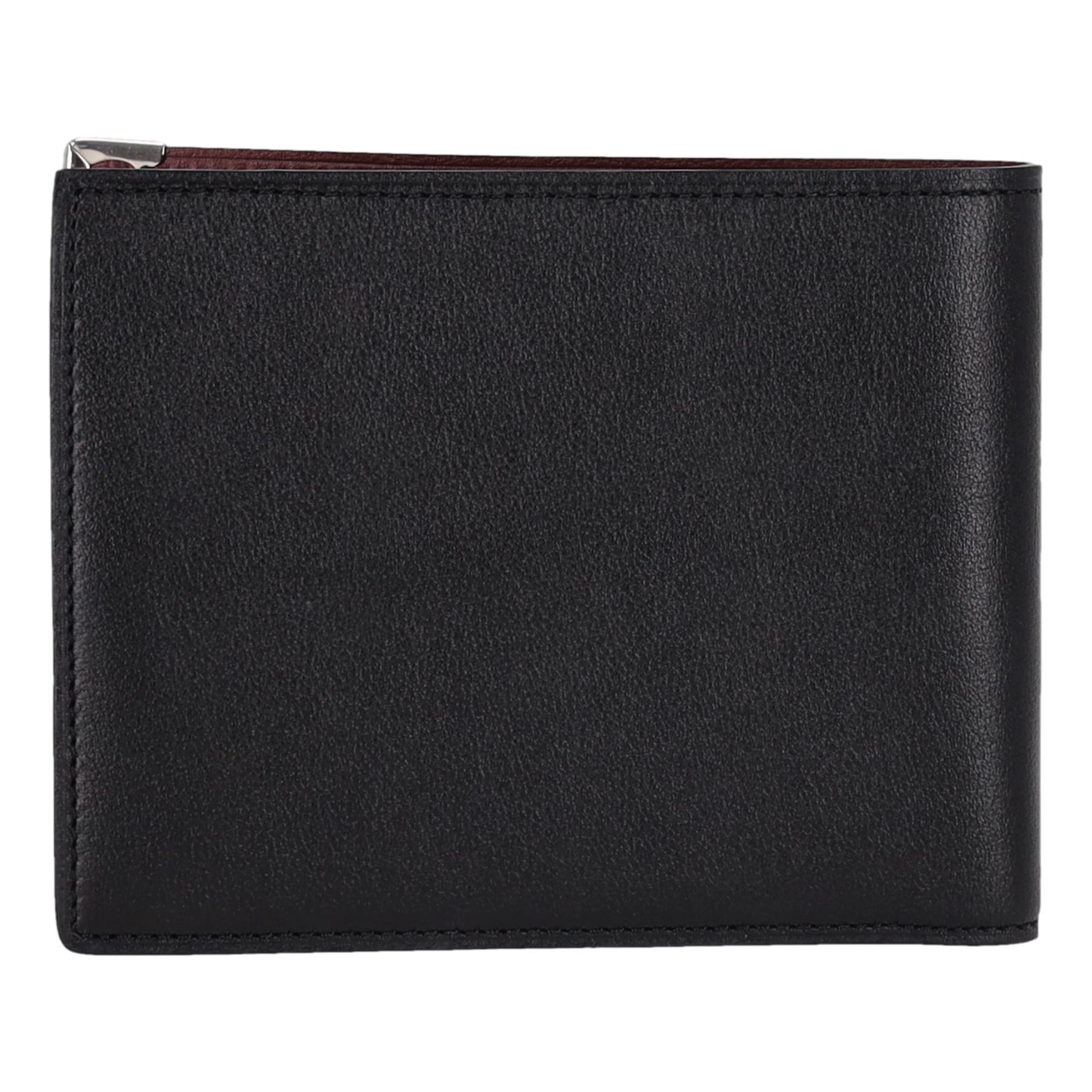 Nero Portafoglio in pelle con carta di credito Cartier in vendita