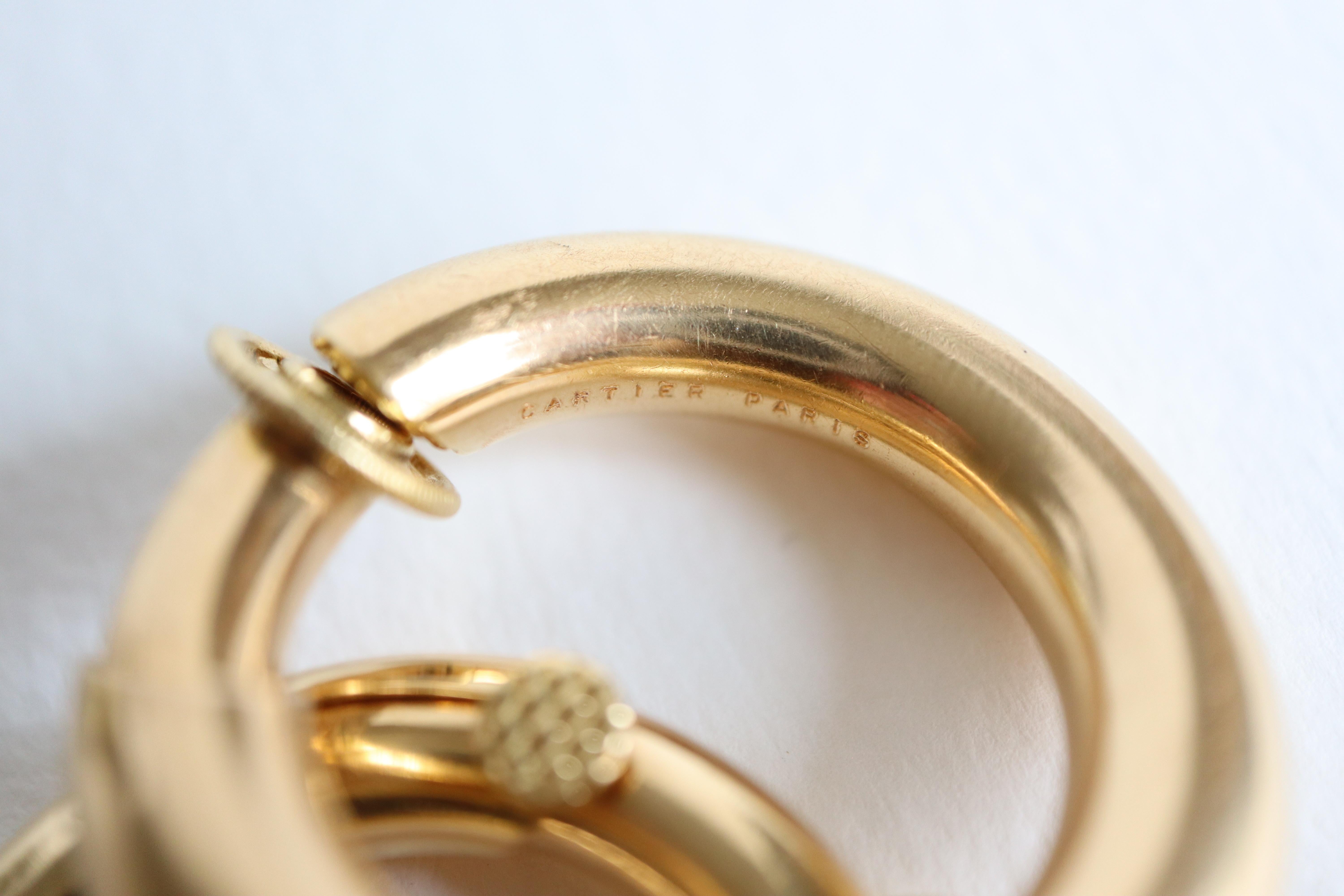 Cartier Creole Earrings in 18 Karat Yellow Gold 1