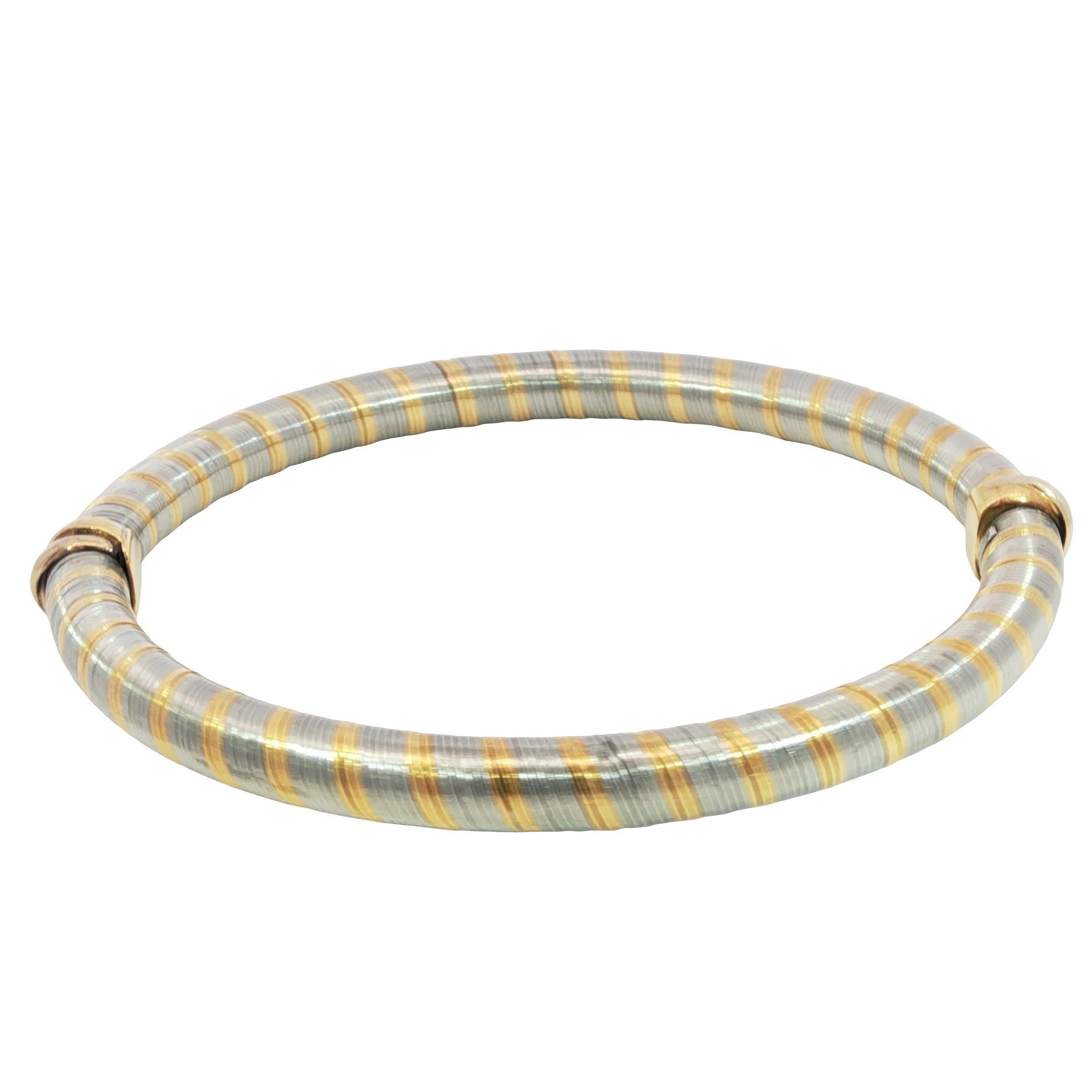 Cartier Créoles Trinity Motif Bracelet en or 18K et acier en vente 5