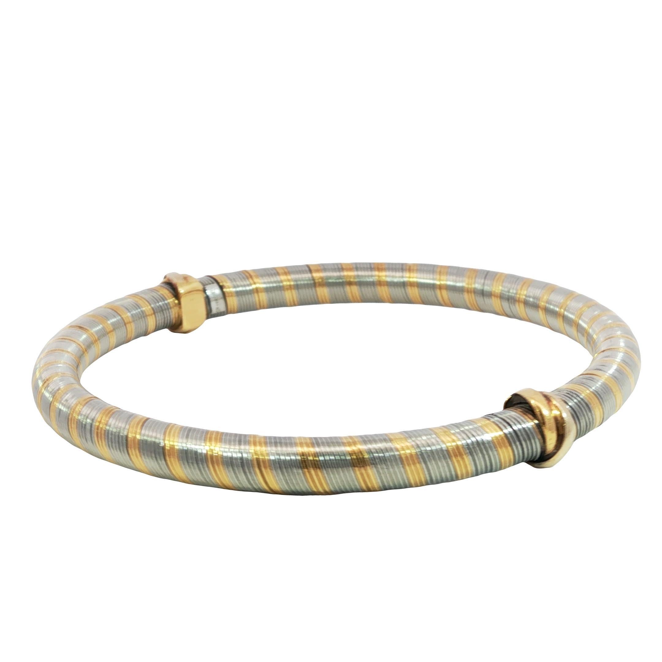 Cartier Créoles Trinity Motif Bracelet en or 18K et acier en vente 6