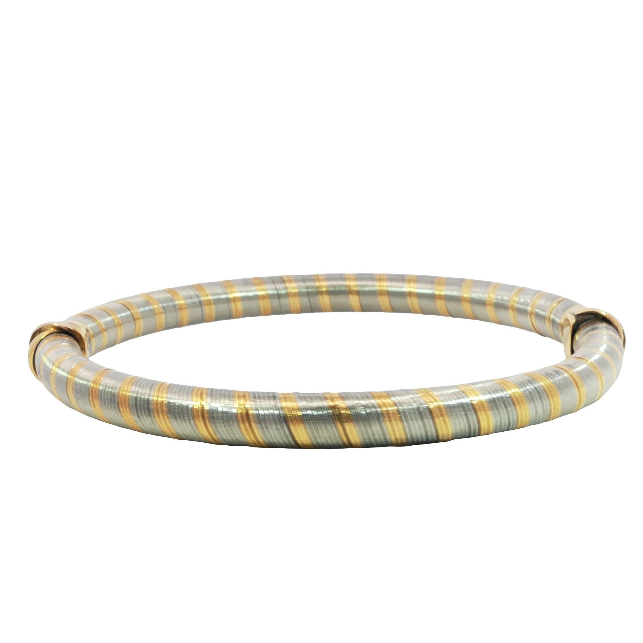 Cartier Créoles Trinity Motif Bracelet en or 18K et acier en vente 1