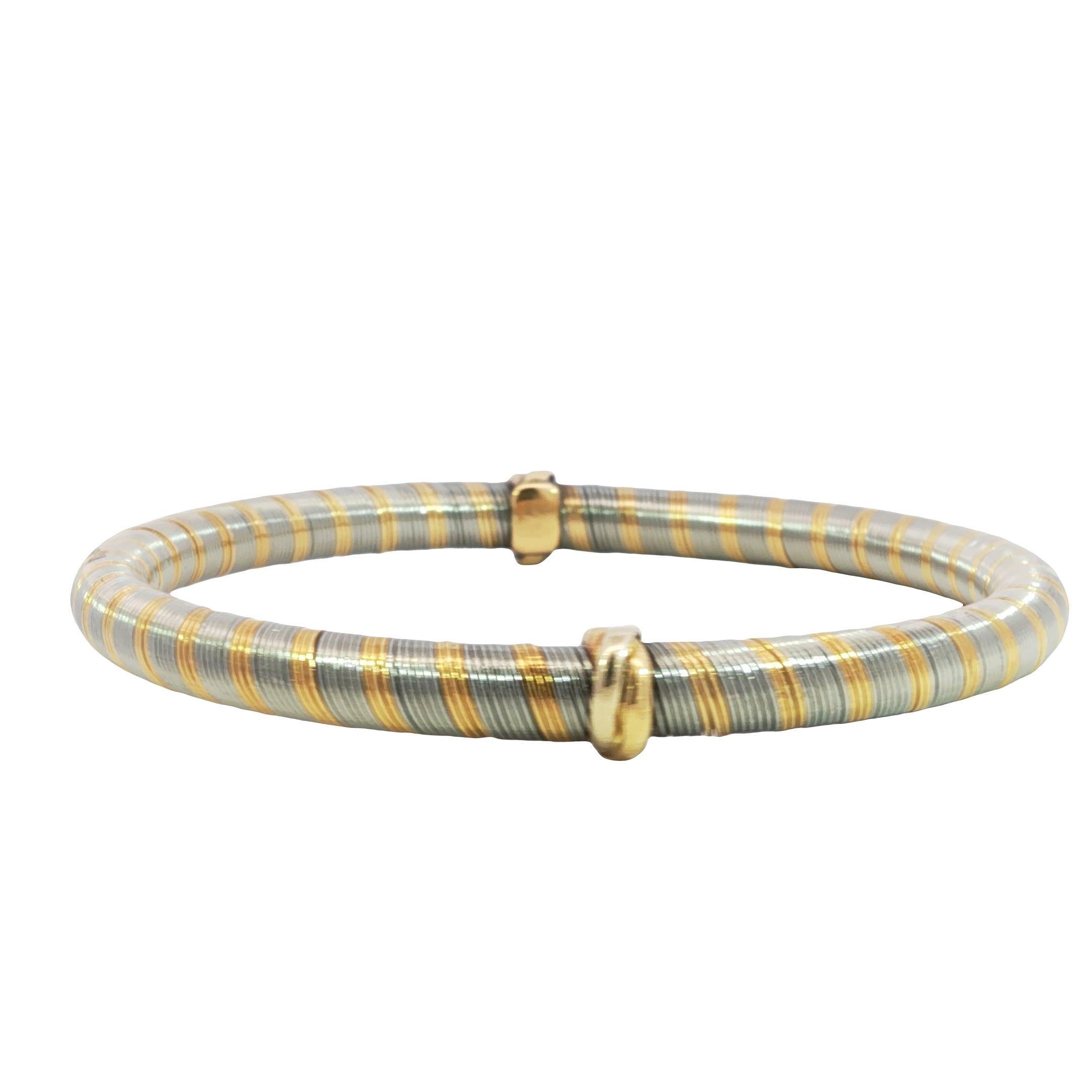 Cartier Créoles Trinity Motif Bracelet en or 18K et acier en vente 2