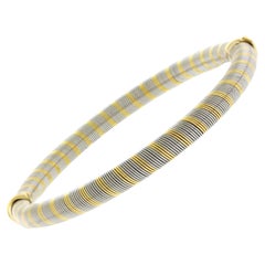 Cartier Créoles Trinity Motif Bangle Bracelet – 18K Gold & Steel