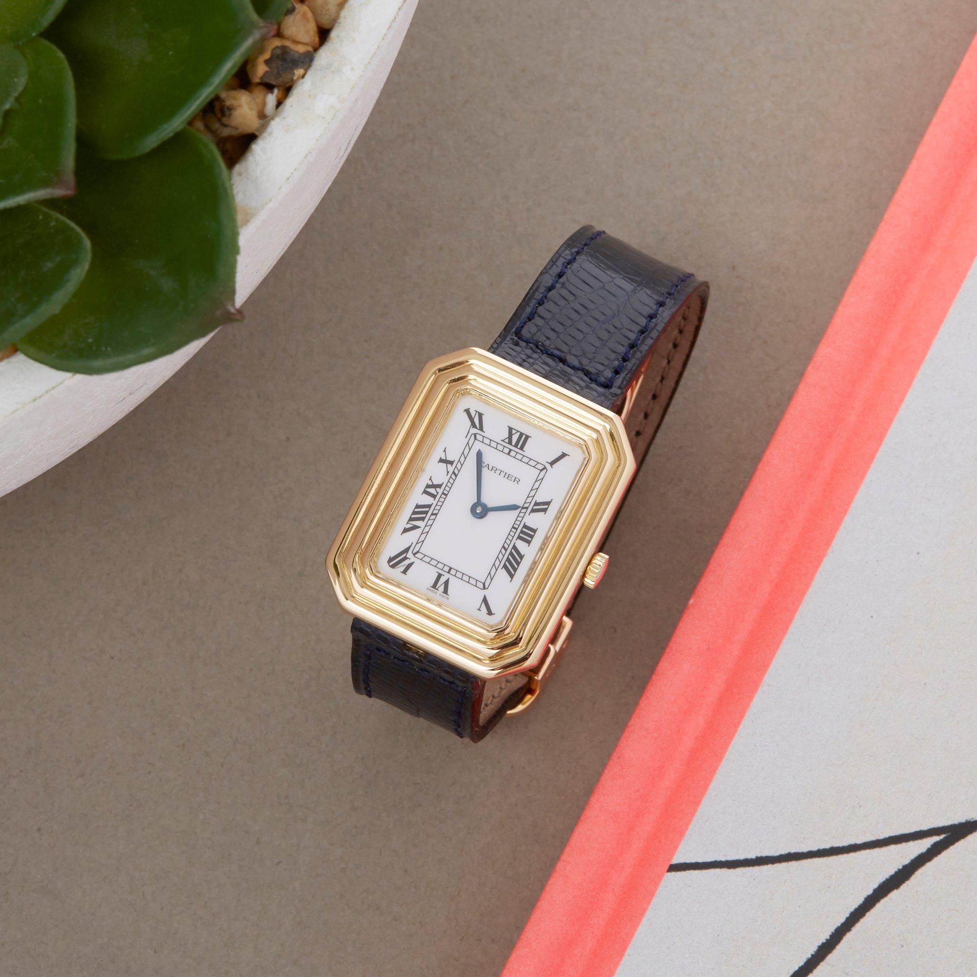 Cartier Cristallor Paris Ladies Yellow Gold Enamel Dial Watch 1