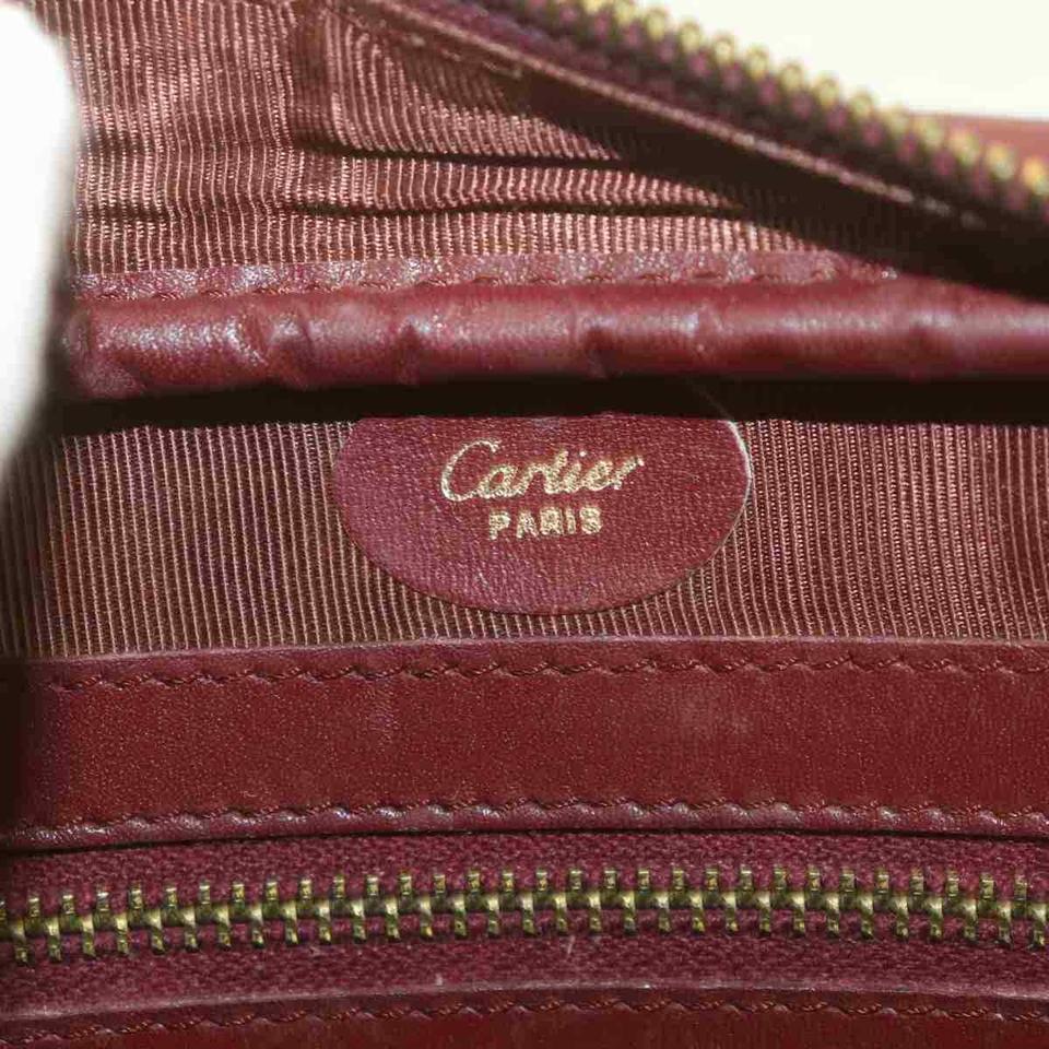 Cartier Crossbody 860030 Bordeaux Suede Leather Shoulder Bag 4