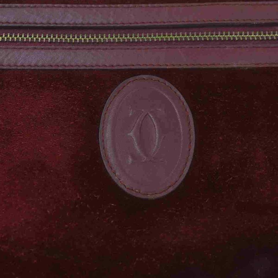 Cartier Crossbody 860030 Bordeaux Suede Leather Shoulder Bag 5