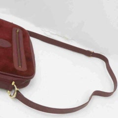 Cartier Crossbody 860030 Bordeaux Suede Leather Shoulder Bag