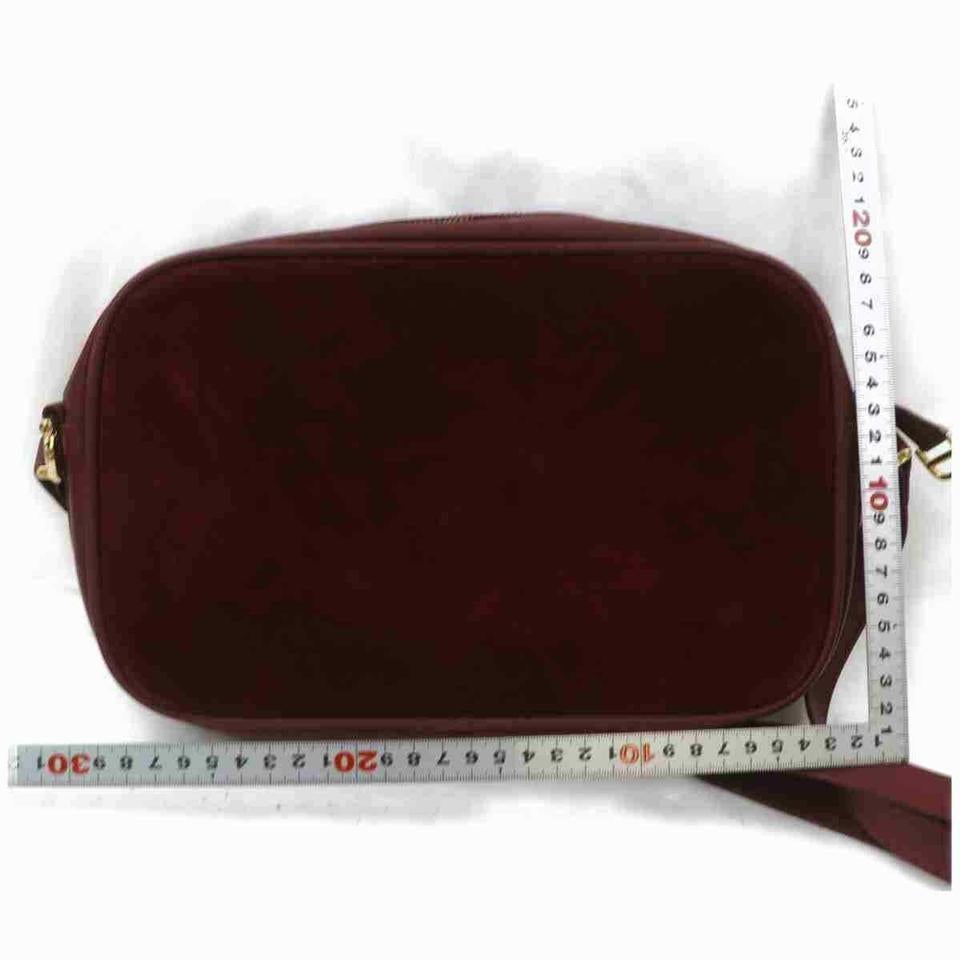 Women's Cartier Crossbody 860030 Bordeaux Suede Leather Shoulder Bag
