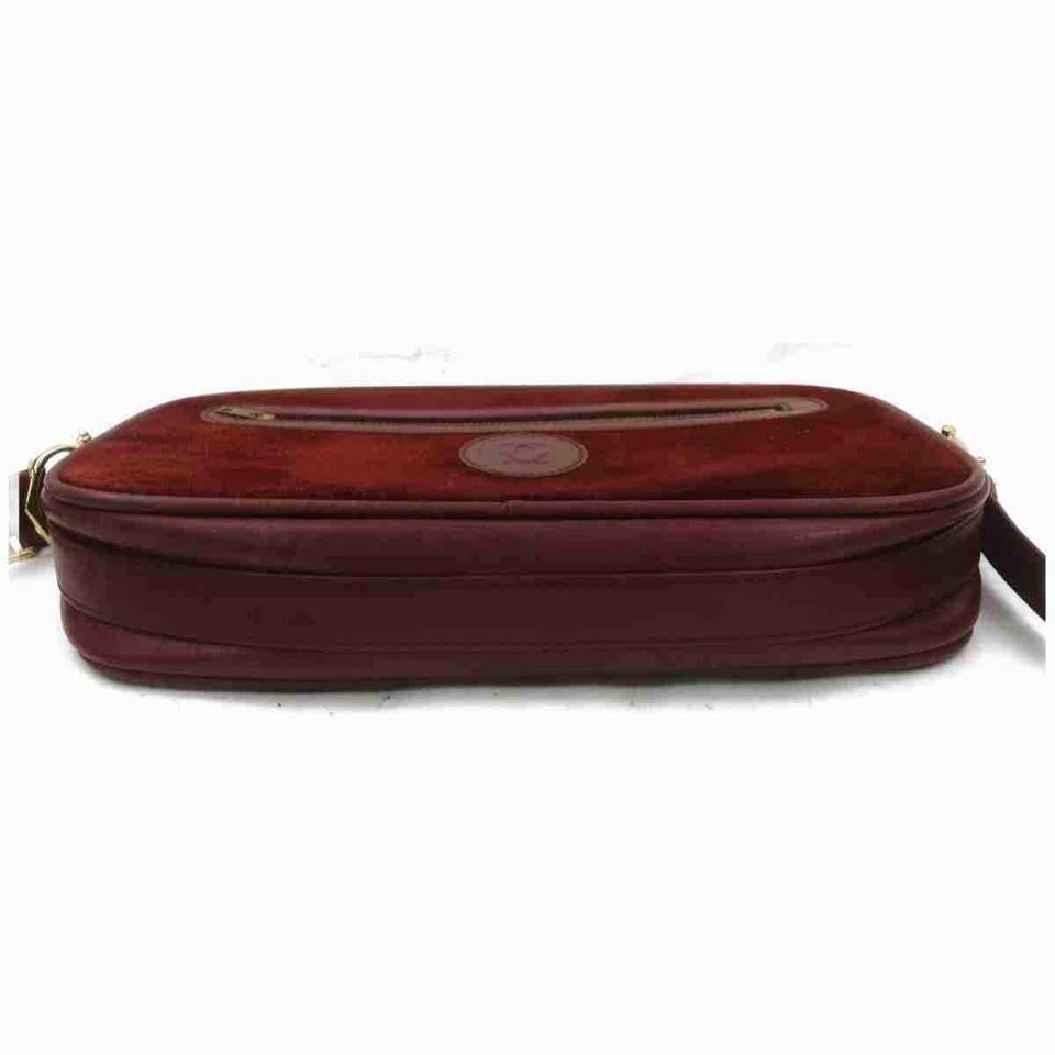 Cartier Crossbody 860030 Bordeaux Suede Leather Shoulder Bag 2