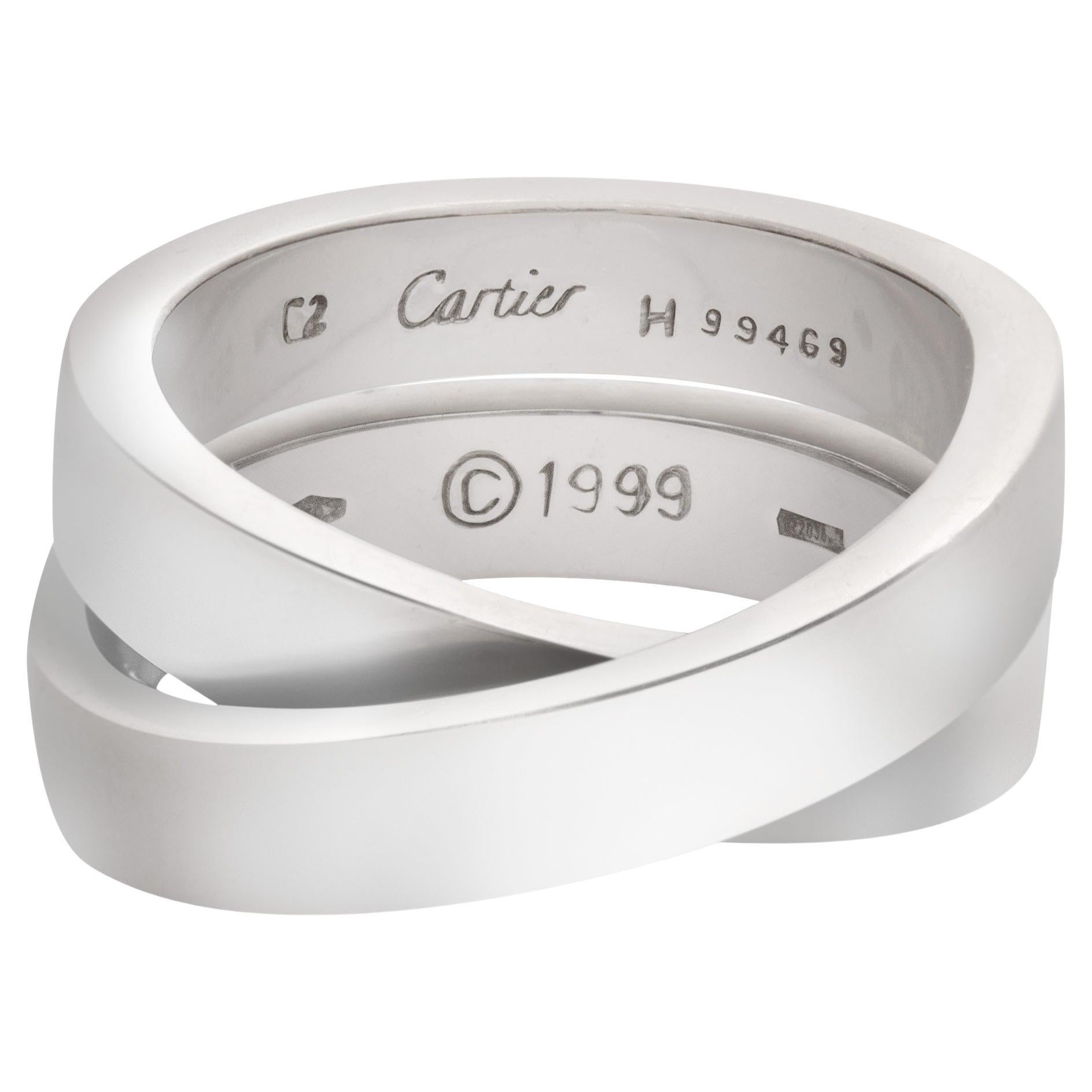Cartier Crossover ring in 18k white gold For Sale