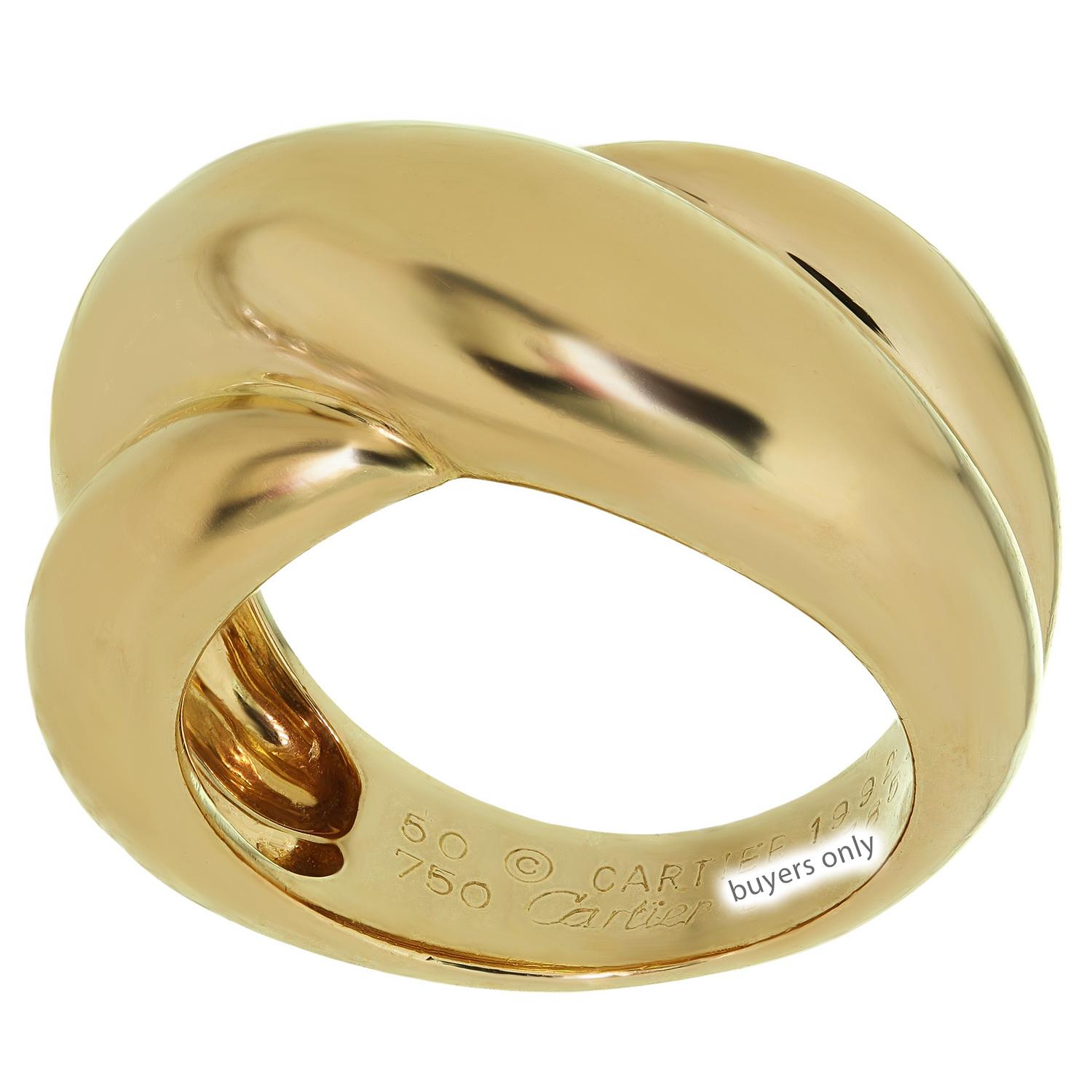Women's Cartier Crossover Yellow Gold Ring