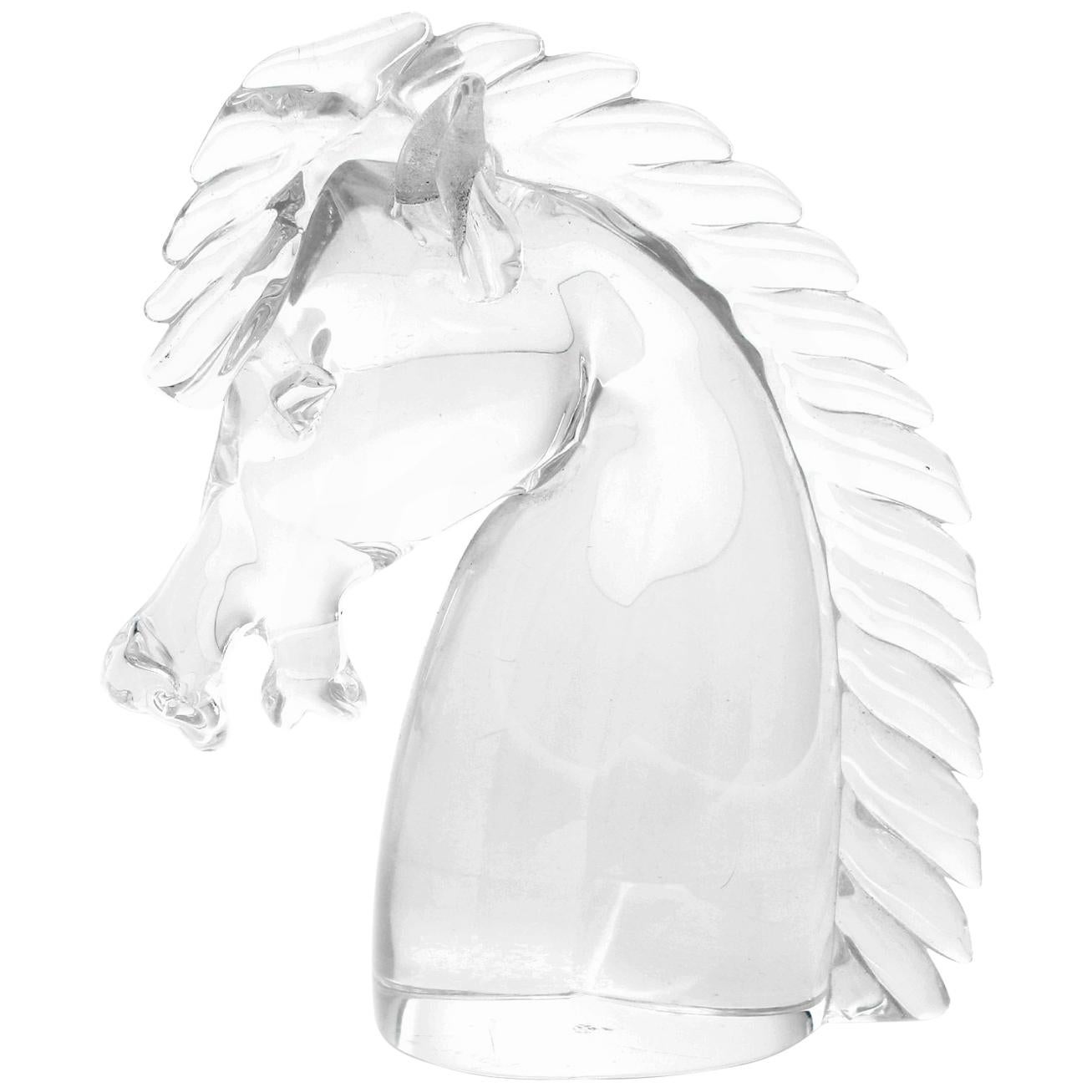 Cartier Crystal Horse Head Figurine