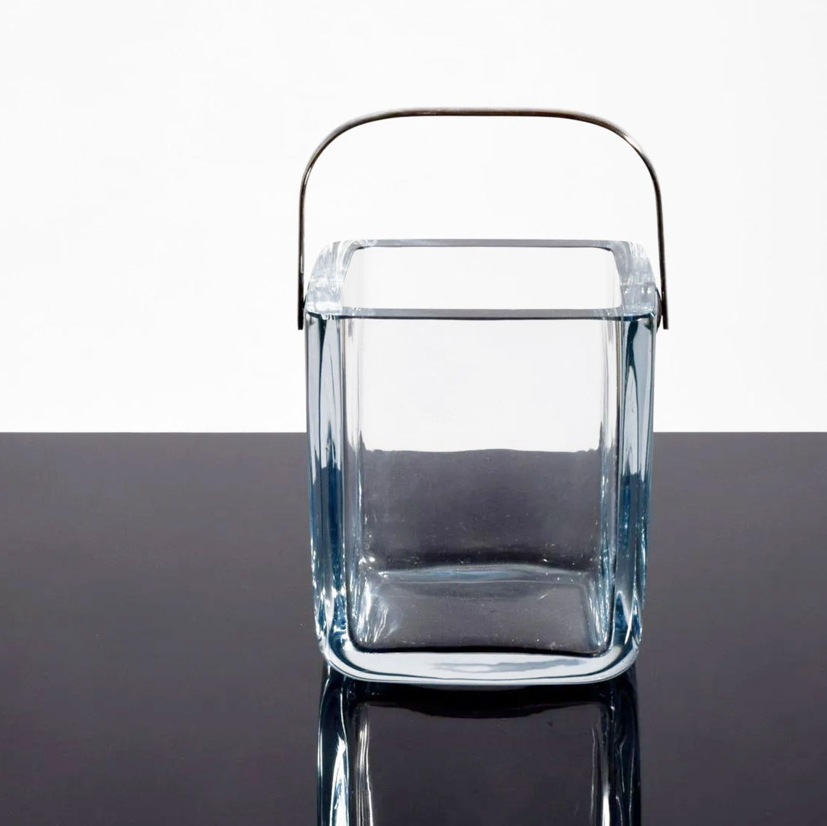 Mid-Century Modern Seau à glace en cristal Cartier en vente