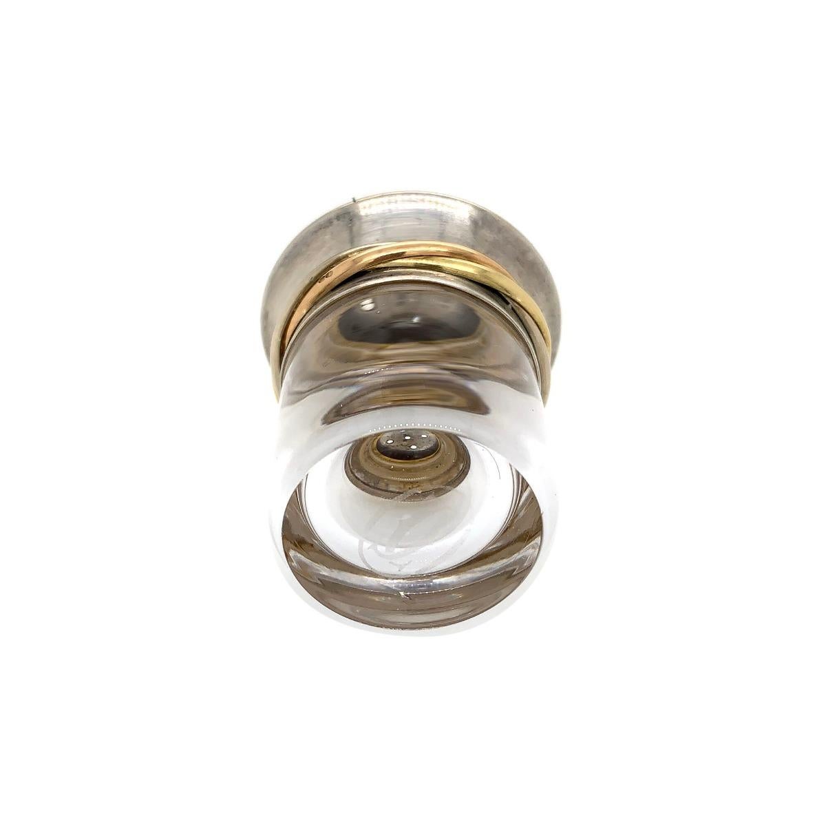 Women's Cartier Crystal and Silver Covered Salt and Pepper Holder For Sale