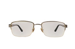 Cartier CT02880 Eye Glasses Silver Navy Blue Rectangular Frames C Decor Buff