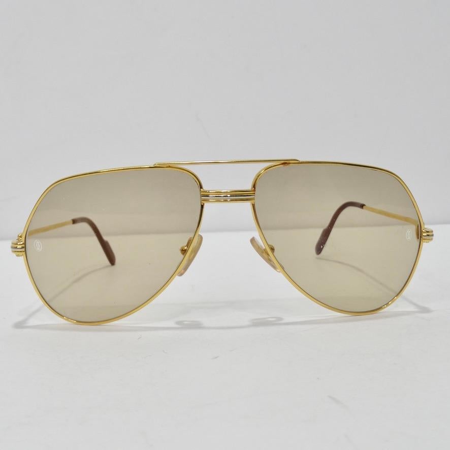 Cartier CT0303S Pilot-Frame Sunglasses In Good Condition In Scottsdale, AZ