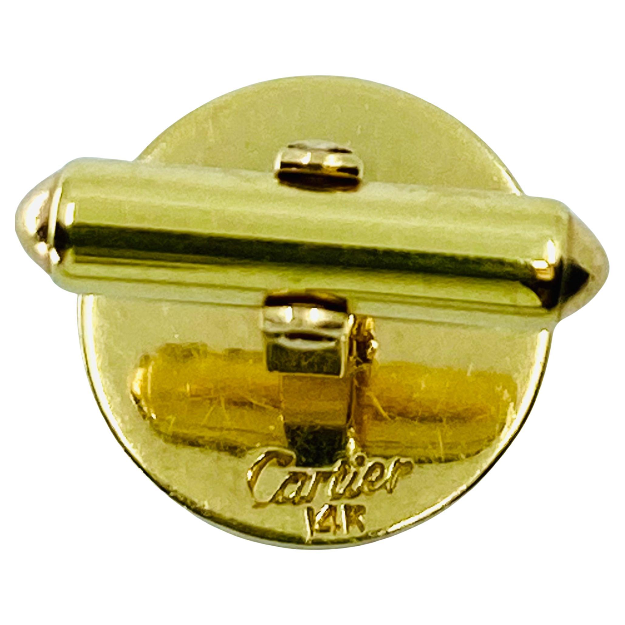 Cartier Manschettenknöpfe 14k Gold Vintage im Angebot 6
