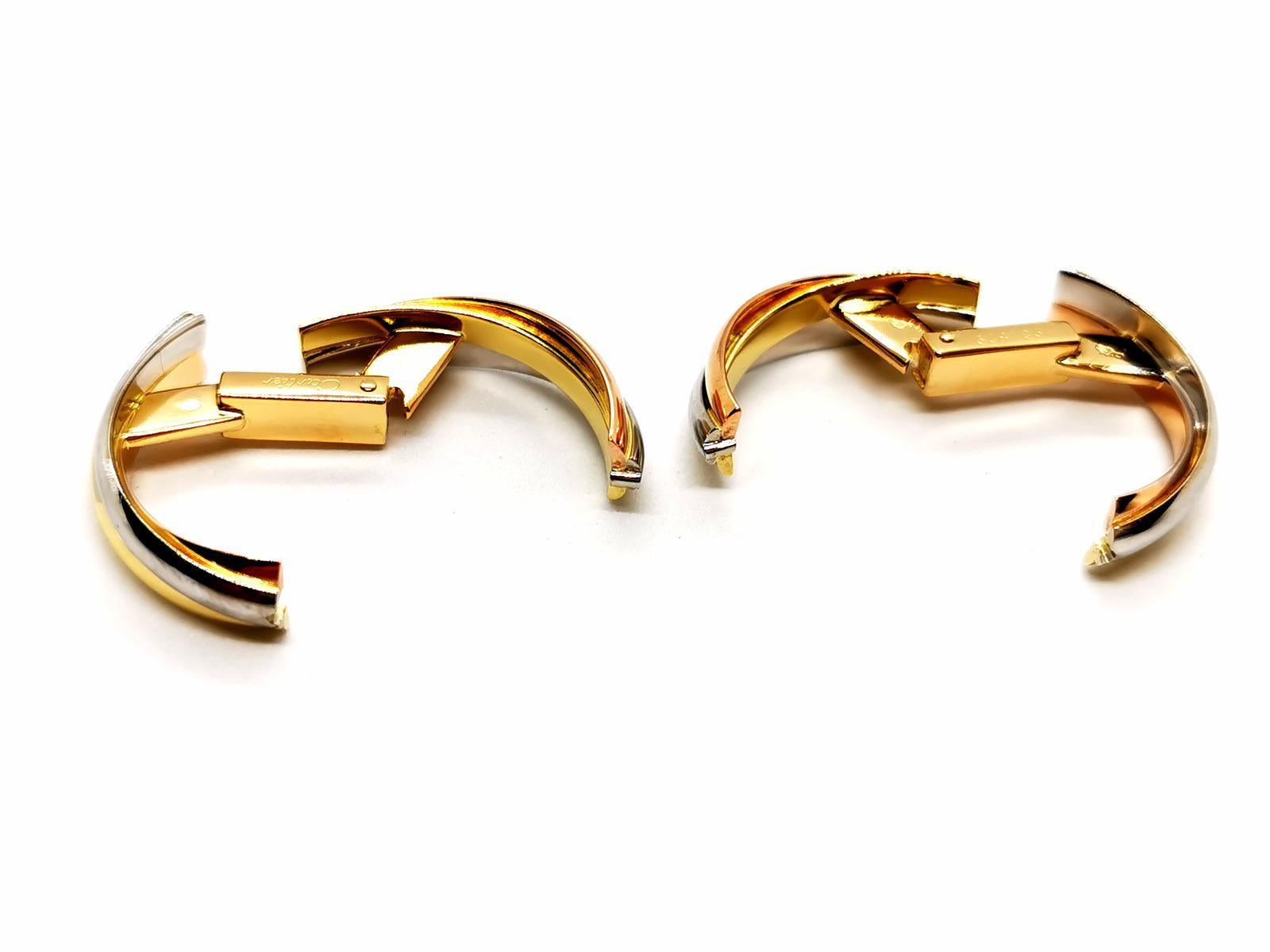 Cartier Cufflinks Trinity White Gold For Sale 3
