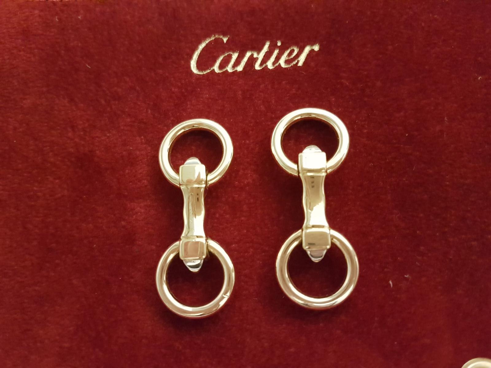 Cartier Cufflinks  Yellow Gold In Excellent Condition For Sale In PARIS, FR