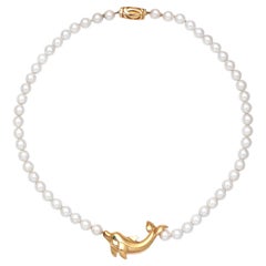 Cartier Cultured Akoya Pearl 'DOLPHIN' Necklace