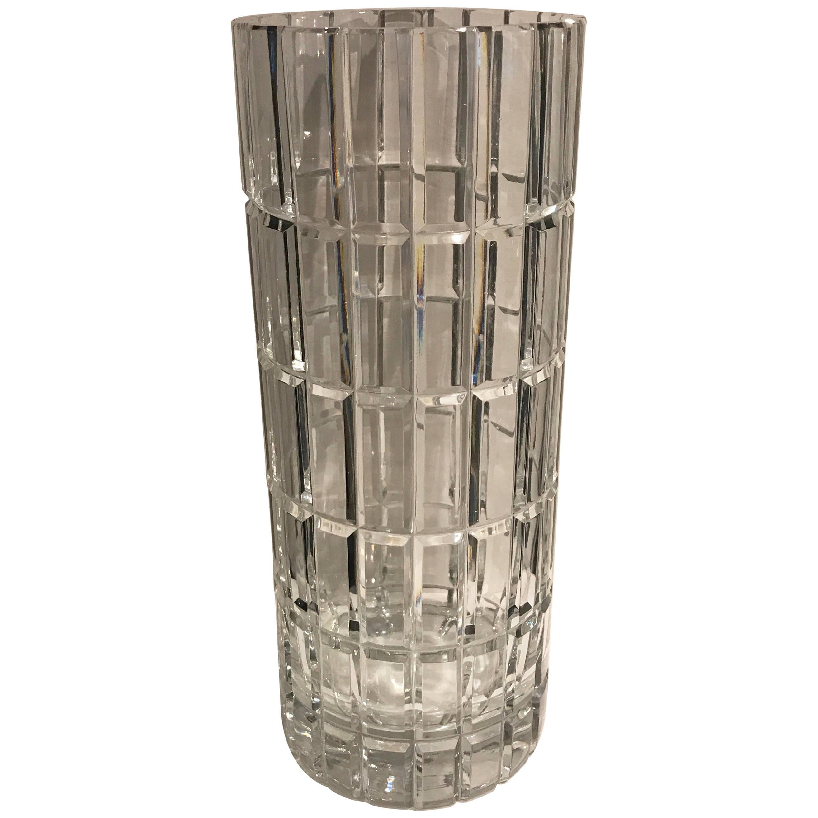 Vase cylindrique en cristal Cartier