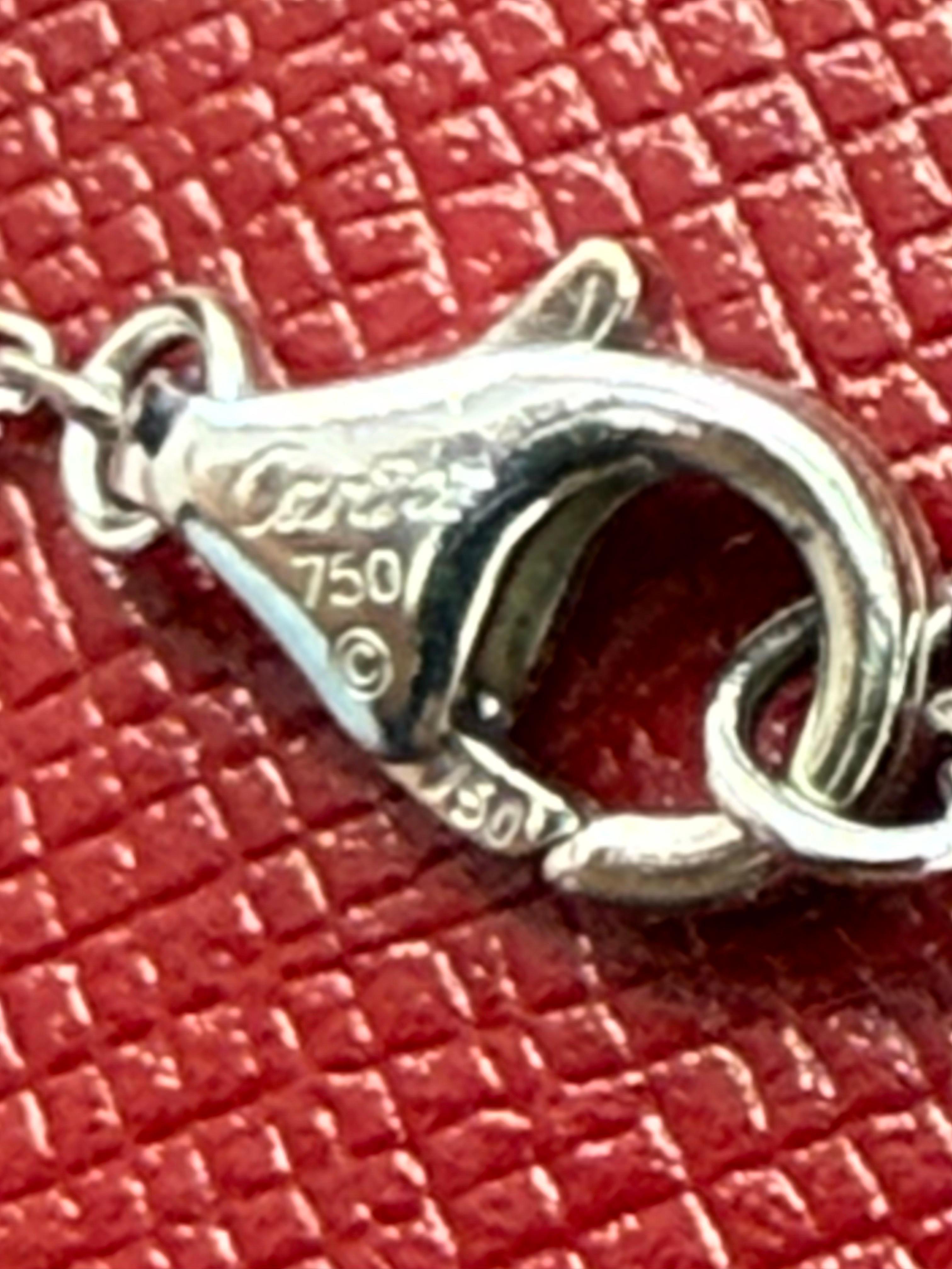 Round Cut Cartier, D’ amour , A Diamond Pendant Necklace 18K White Gold For Sale