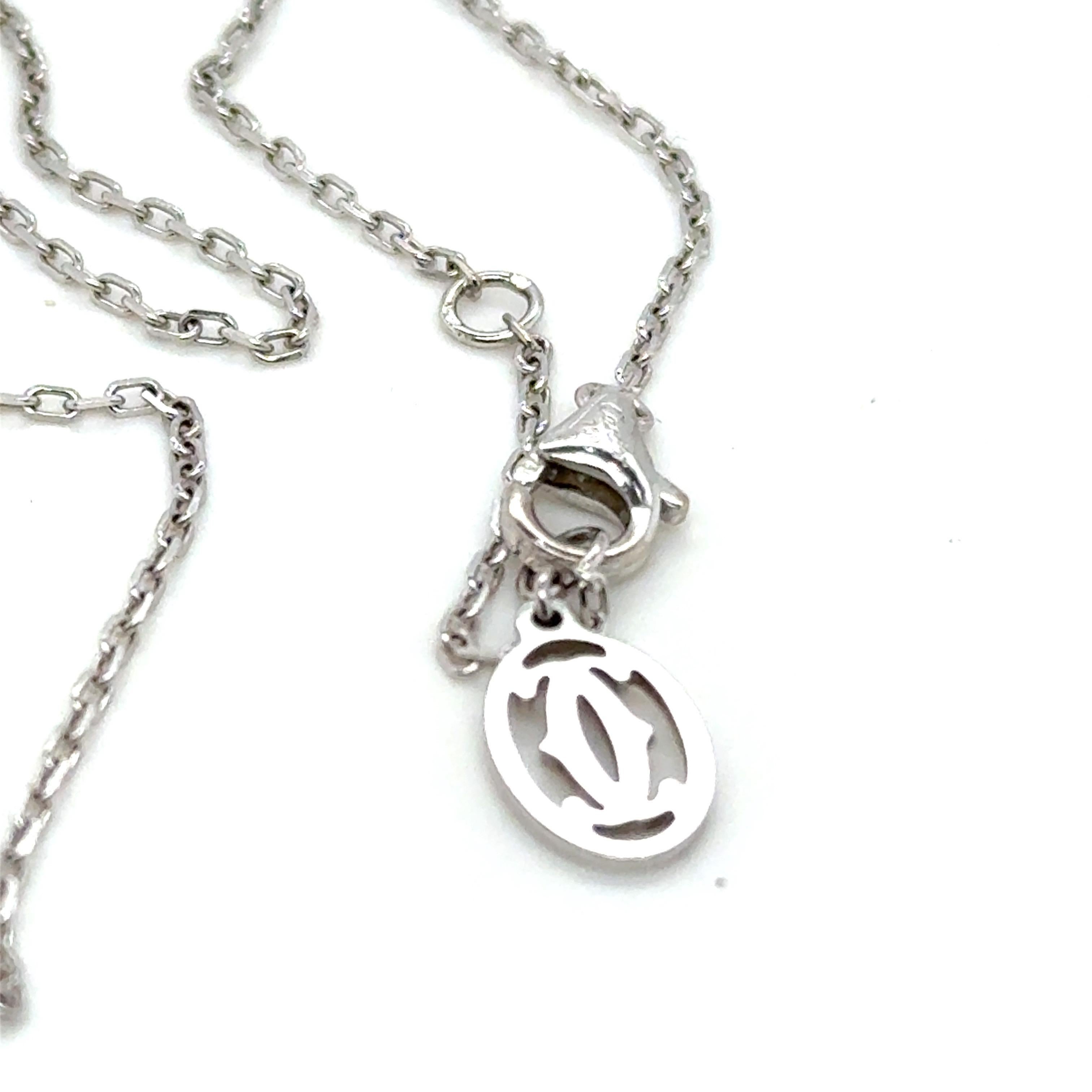 Cartier, D’ amour , A Diamond Pendant Necklace 18K White Gold For Sale 2