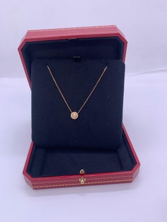 Cartier d'Amour 0.22ct diamond necklace 18K rose gold GIA
