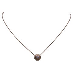 Cartier d'Amour 0.22ct diamond necklace 18K rose gold GIA