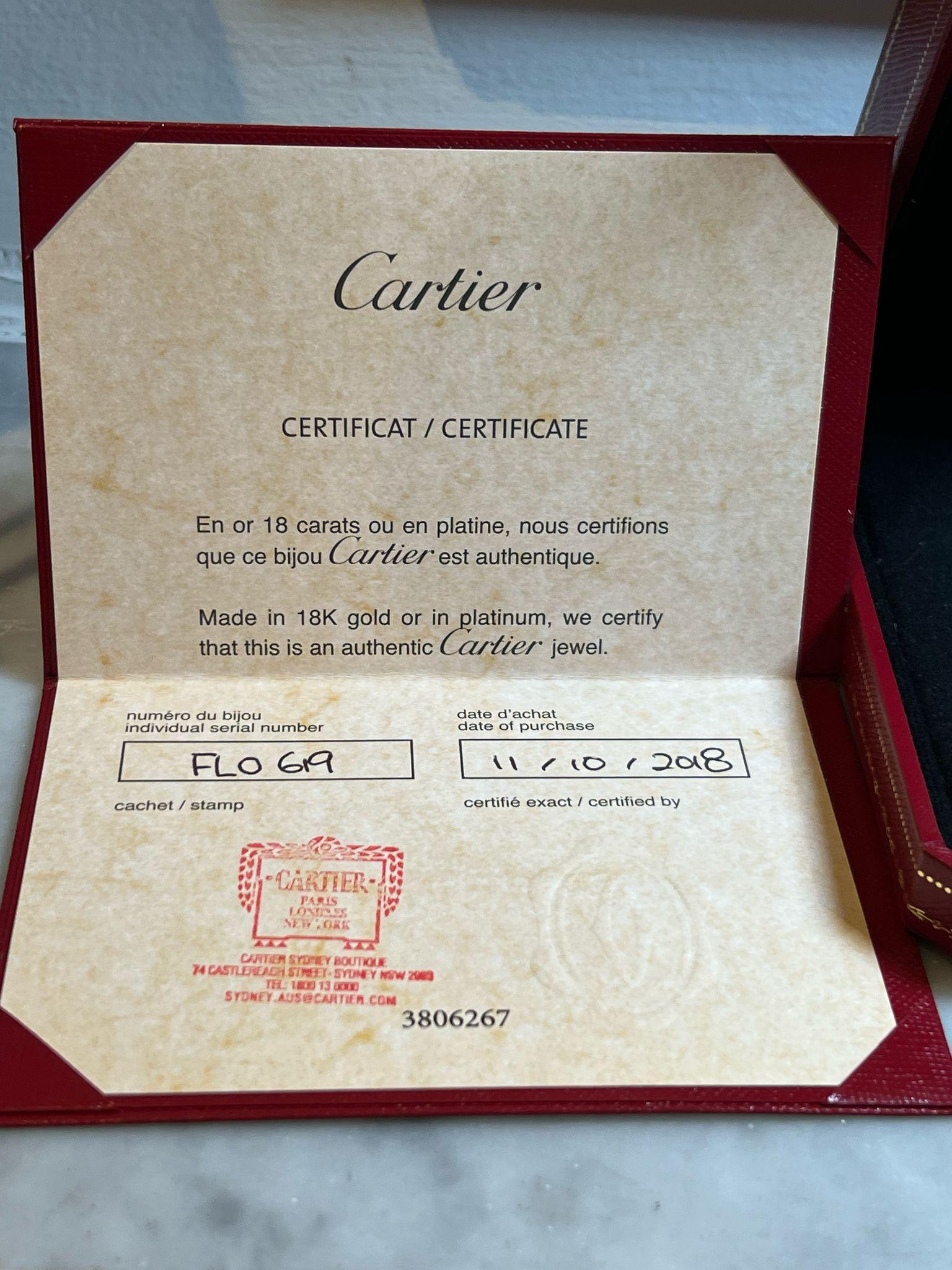 Women's Cartier d’Amour 18ct White Gold XS Diamond Necklace 0.09ct For Sale