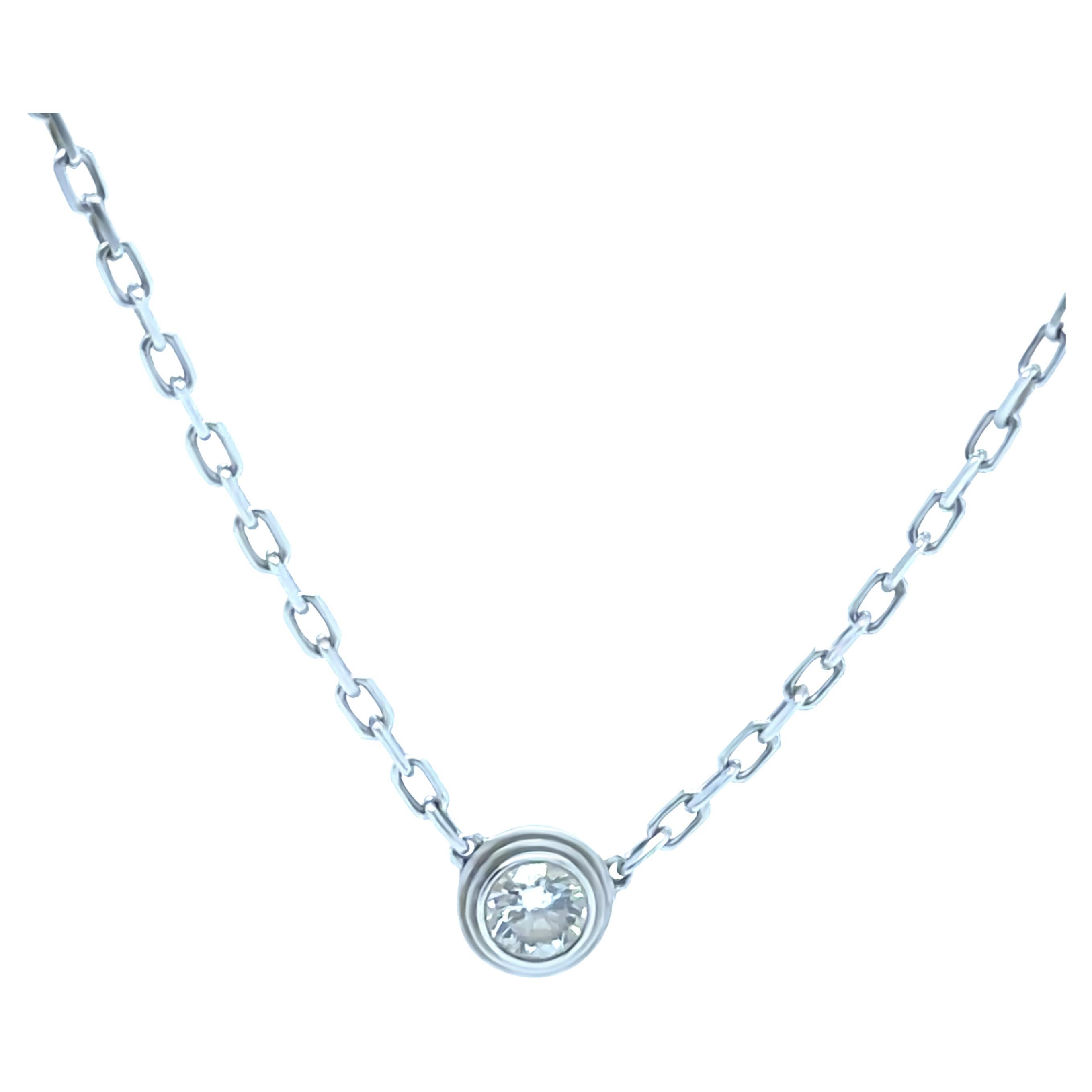 Cartier d’Amour 18ct White Gold XS Diamond Necklace 0.09ct