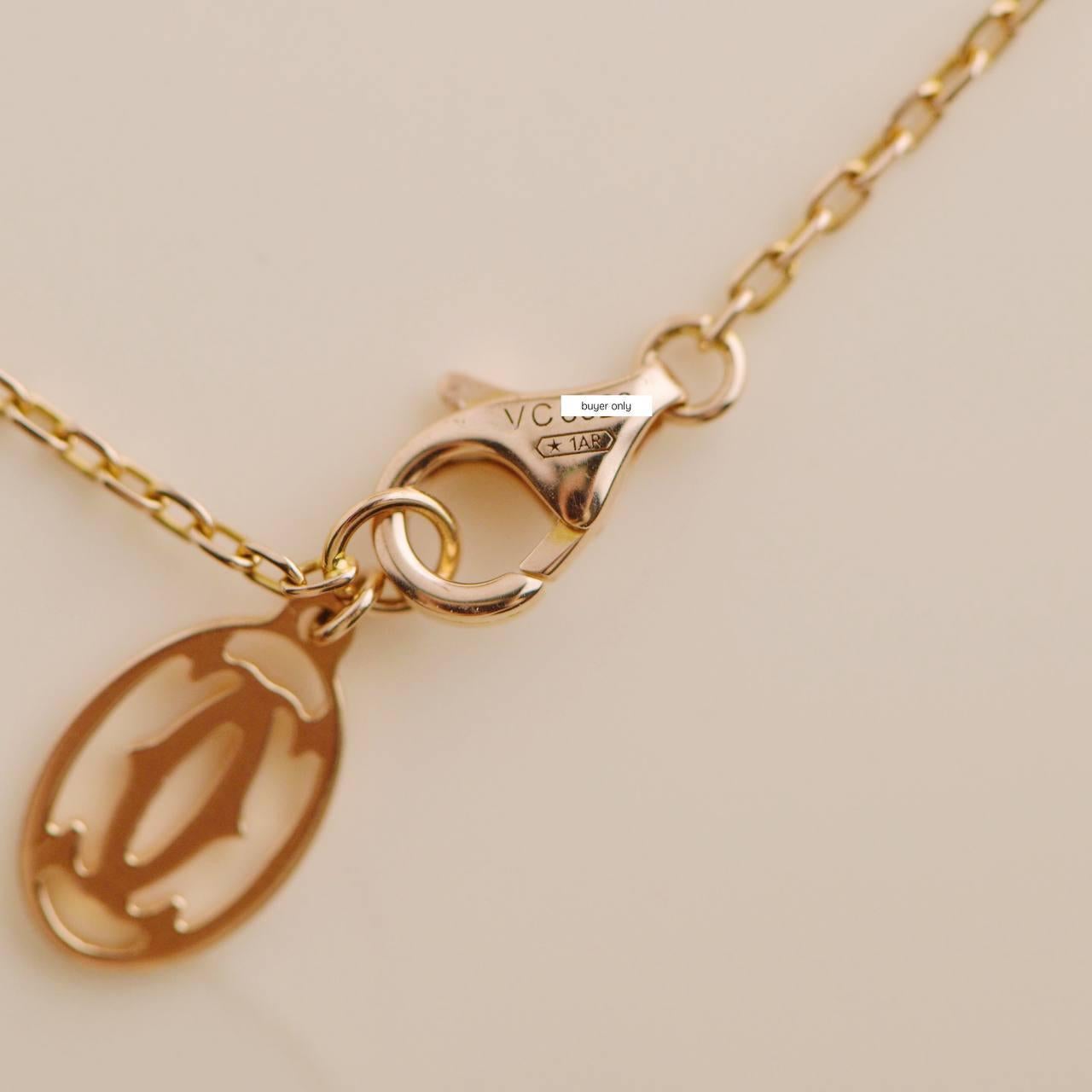 Cartier D'AMOUR 18K Rose Gold Pink Sapphire Pendant Necklace 2