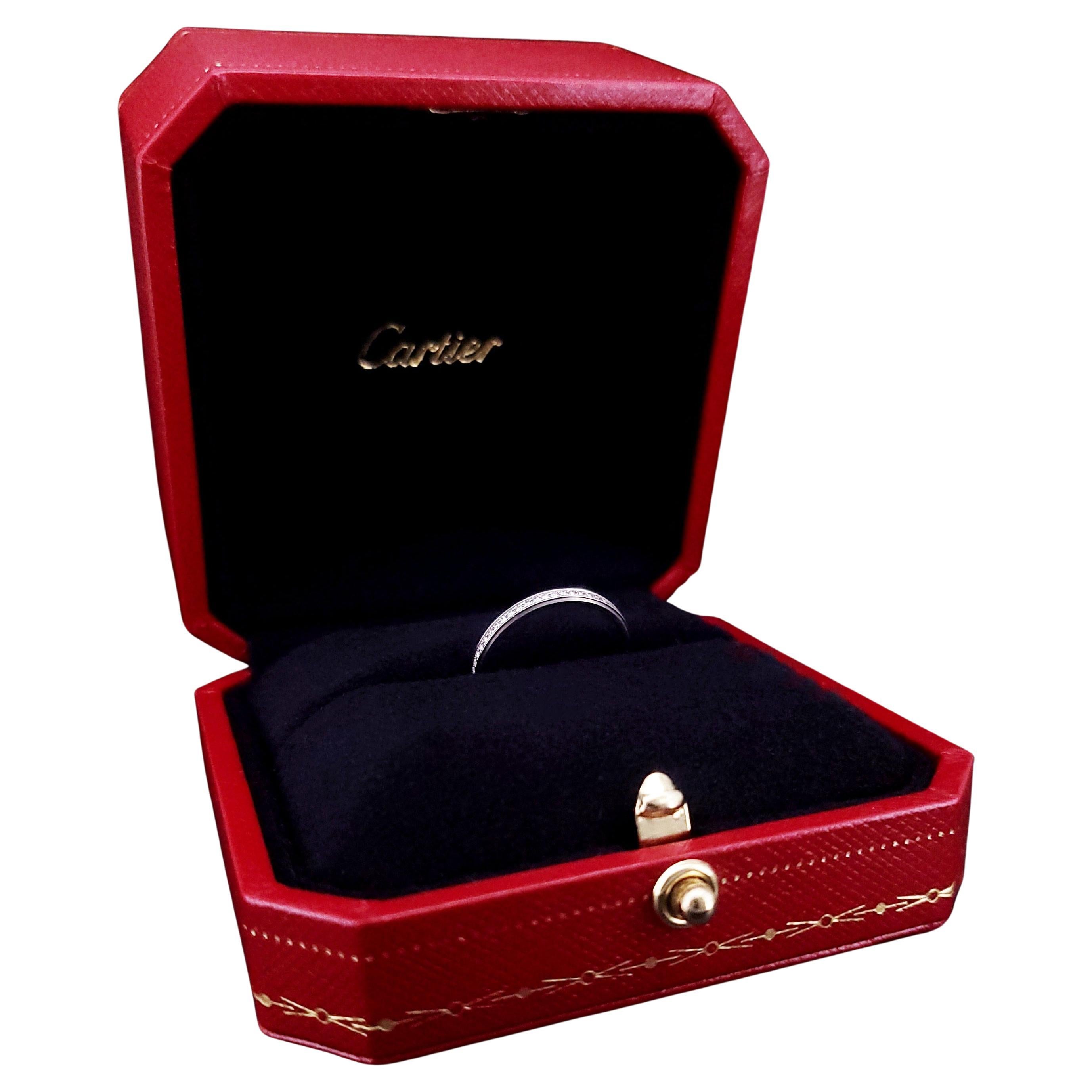 Alianza Cartier D'Amour 2,3 mm Platino Diamante