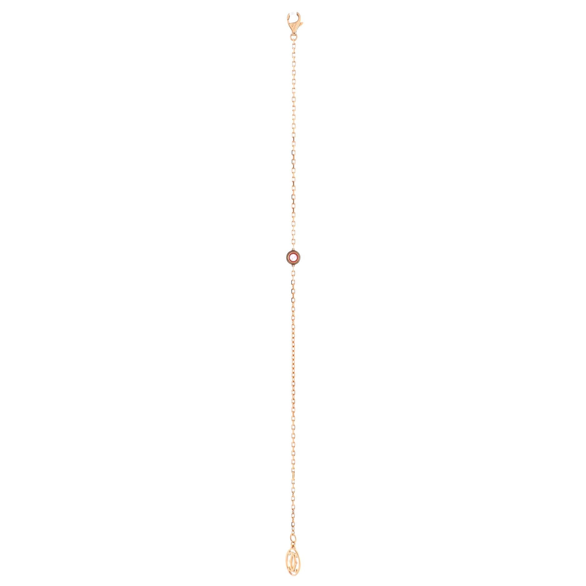 Cartier D'Amour-Armband aus 18 Karat Roségold mit rosa Saphiren im Zustand „Gut“ in New York, NY