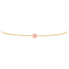 Cartier D'Amour Bracelet 18K Rose Gold with Pink Sapphire