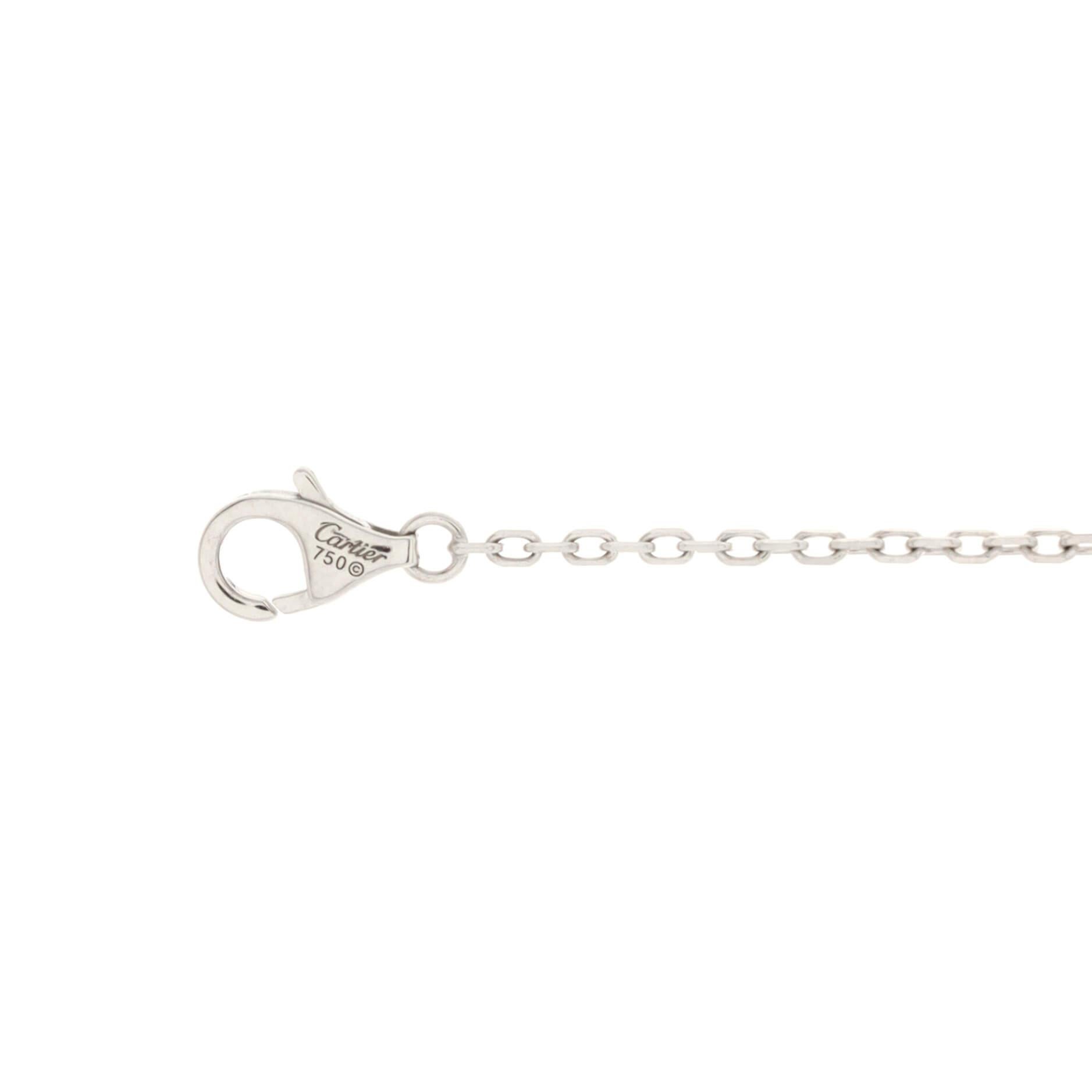 Cartier D'Amour Bracelet 18K White Gold and Diamond Small In Good Condition In New York, NY