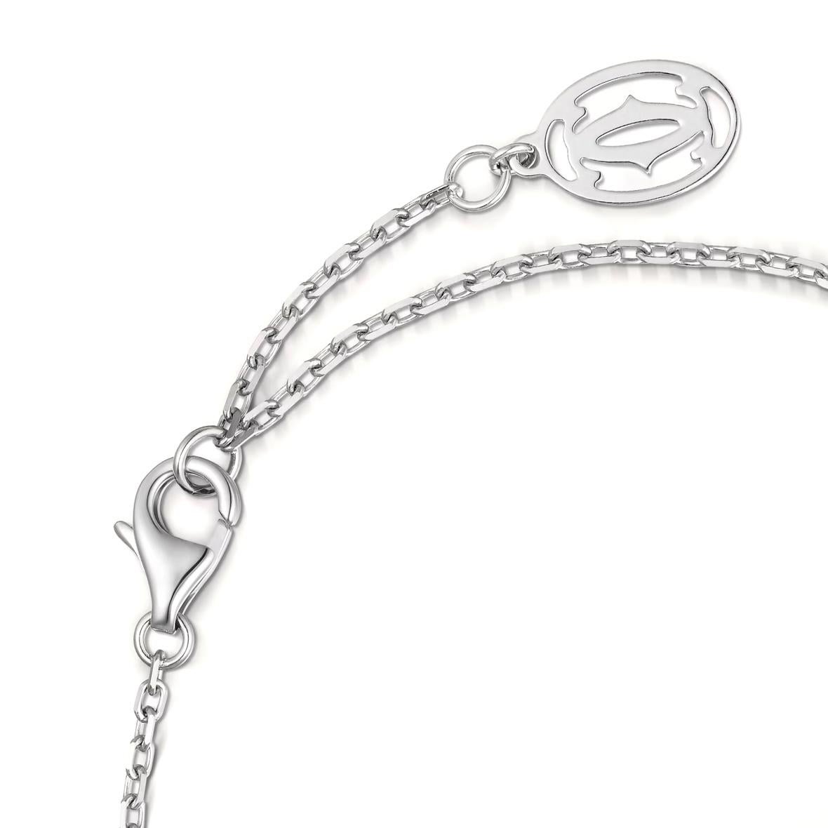Round Cut Cartier d'Amour Bracelet in 18k White Gold For Sale