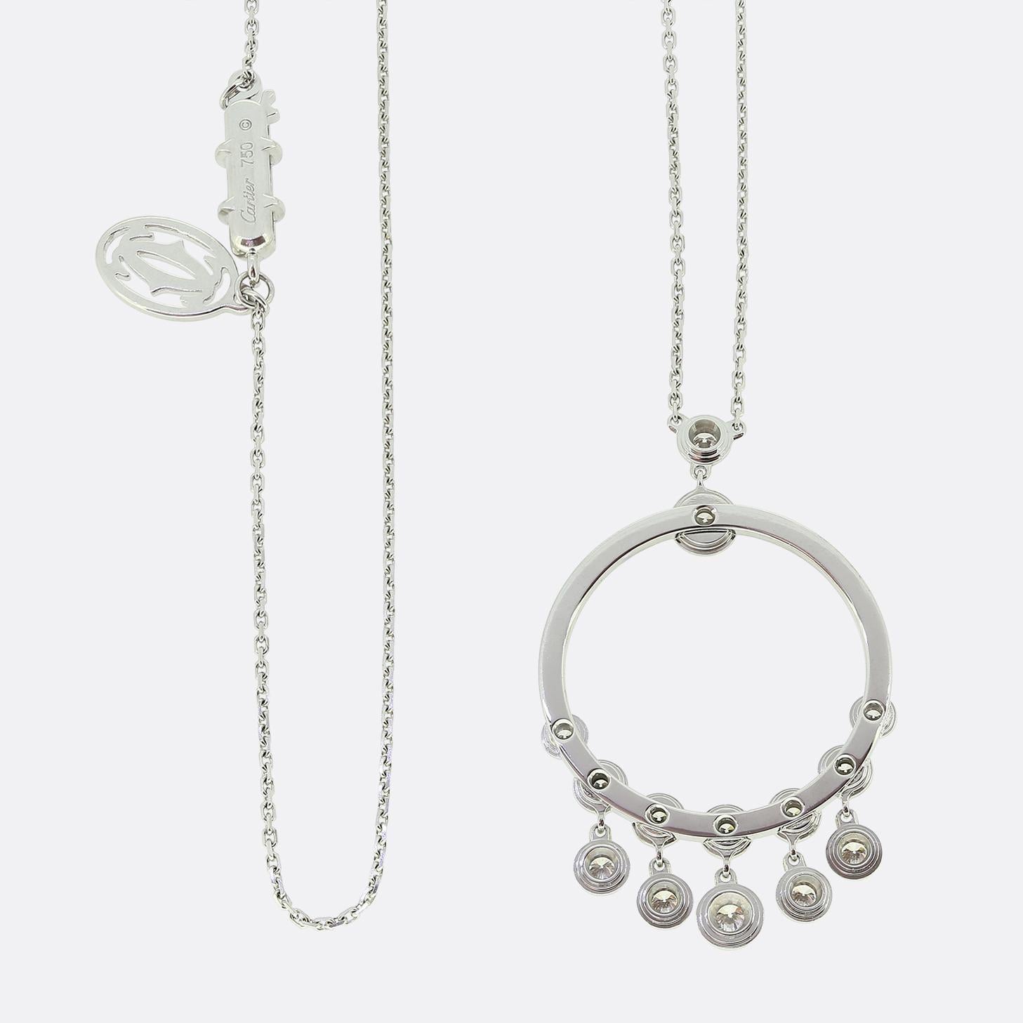 Cartier d'Amour Circular Tropfen-Diamant-Halskette im Zustand „Gut“ im Angebot in London, GB