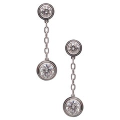 Pendants d'oreilles Cartier D'Amour en or blanc 18 carats avec quatre diamants VVS