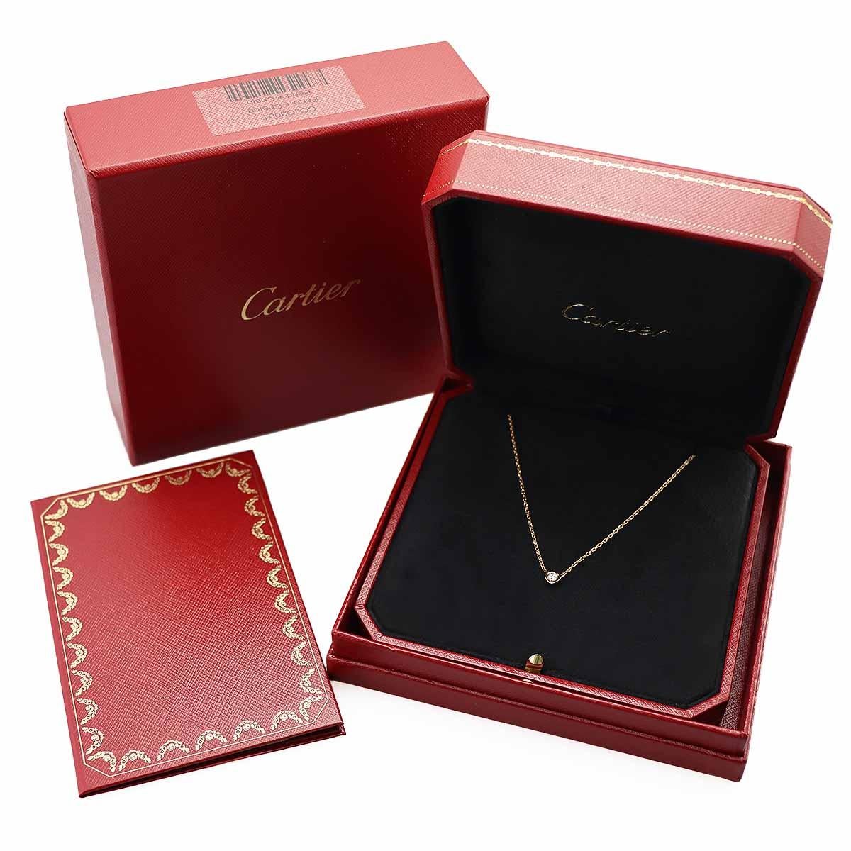 Cartier Diamond approx.0.14ct 18K Pink Gold Diamants Legers Heart Necklace For Sale 2