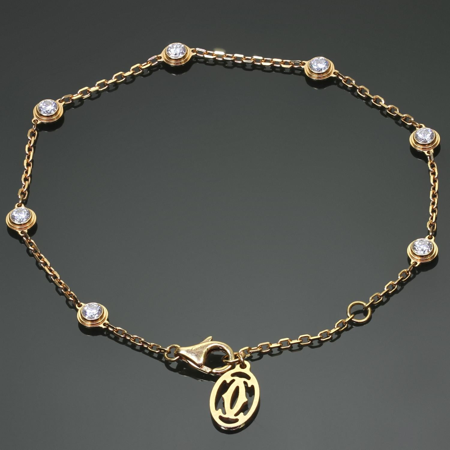 Cartier D''Amour Diamant-Armband aus 18k Roségold mit Papieren (Brillantschliff)