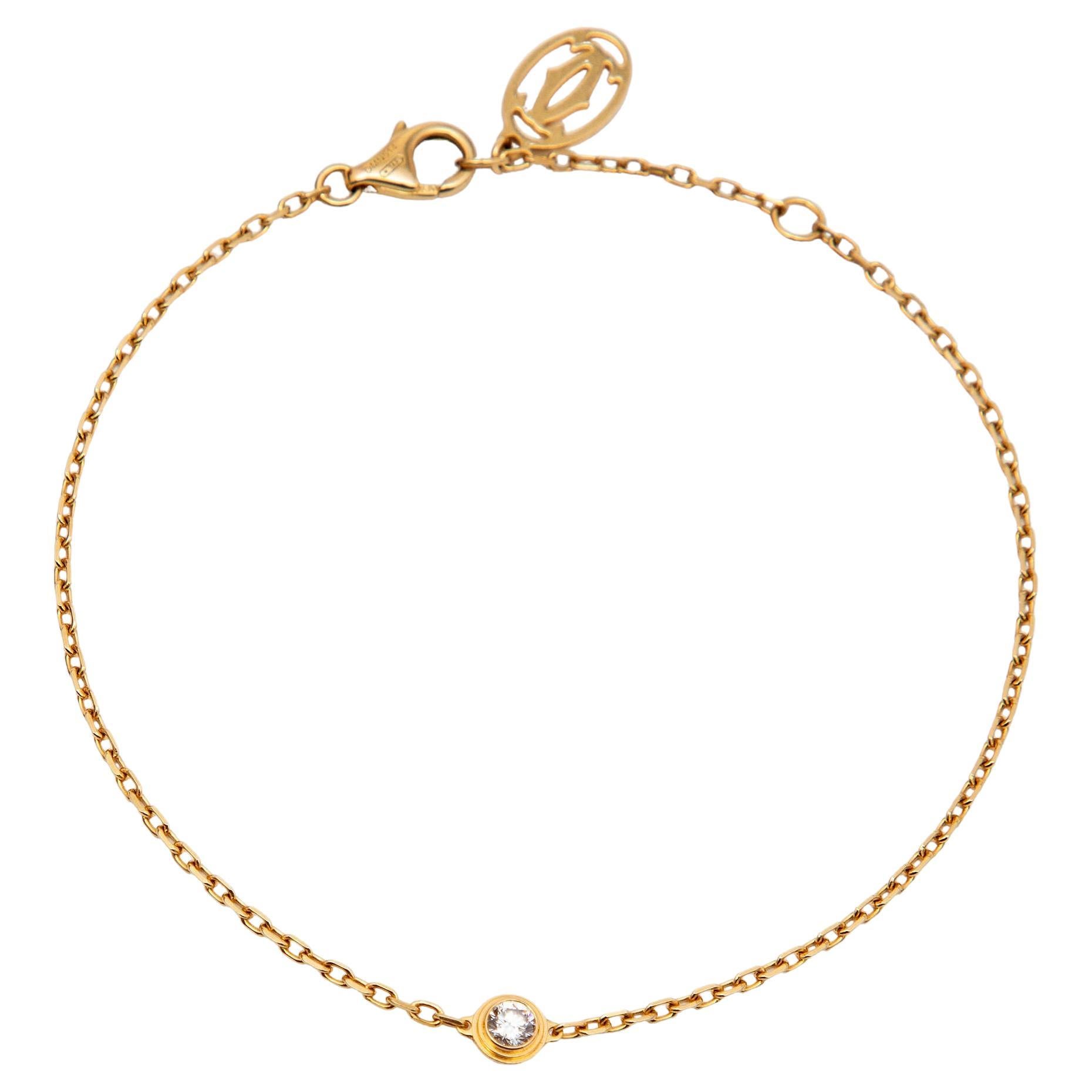 Cartier D''Amour Diamond 18k Yellow Gold Small Model Bracelet