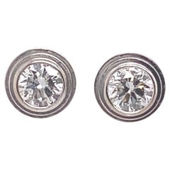 Cartier D'Amour Diamond Bezel /set Earrings Medium 18kt White Gold