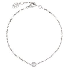 Cartier D'Amour Diamond Bracelet Estate 18k White Gold Small Model Sz 17