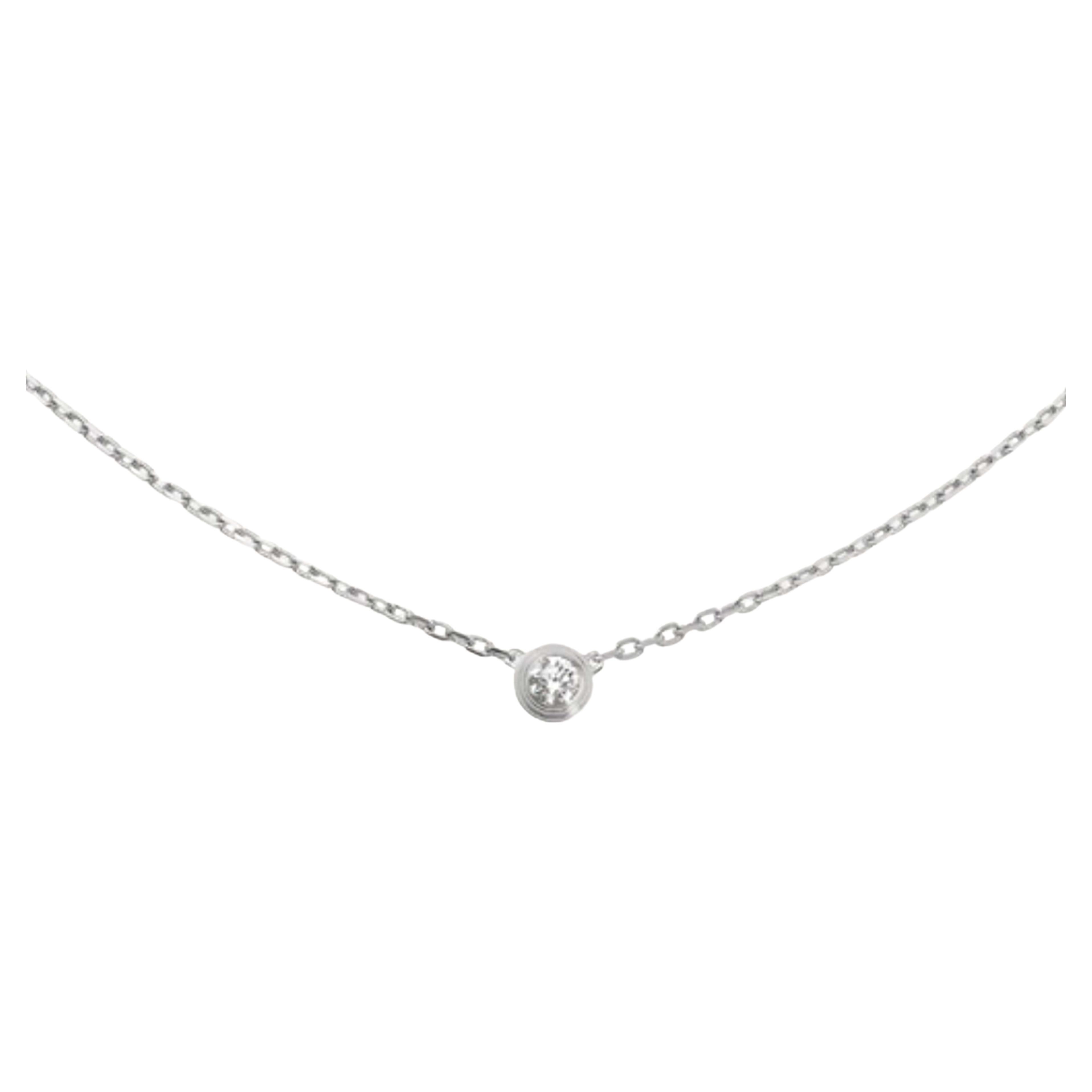 Cartier D'amour Diamond Necklace in 18k White Gold