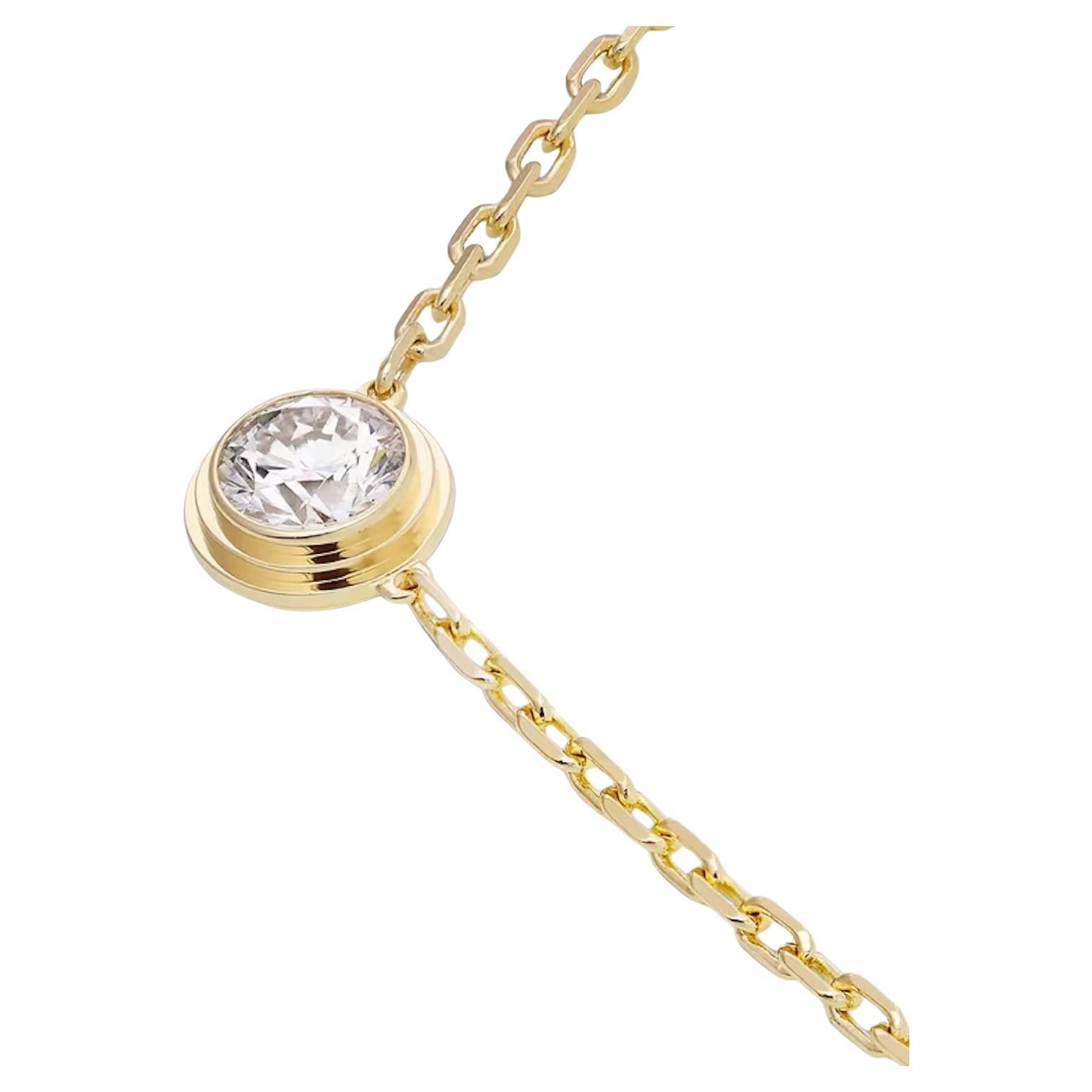 Contemporary Cartier D'Amour Diamond Pendant Necklace 18K Yellow Gold Large Model