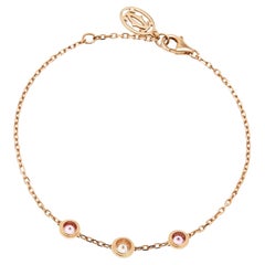 Cartier D'Amour Diamond Pink Sapphire 18k Rose Gold Bracelet